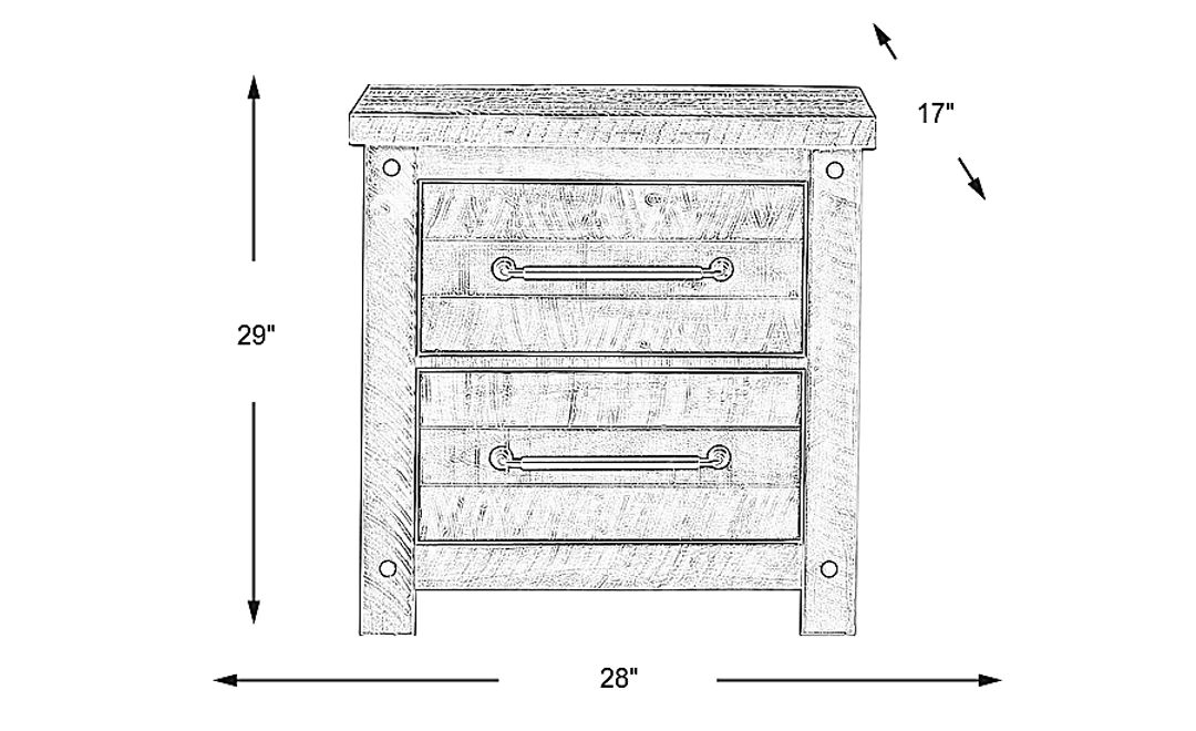 Bretten Crossing White Nightstand