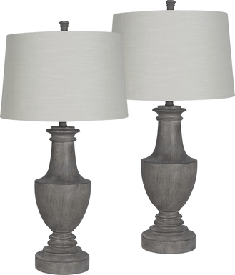 Brettonwood Gray Lamp, Set of 2