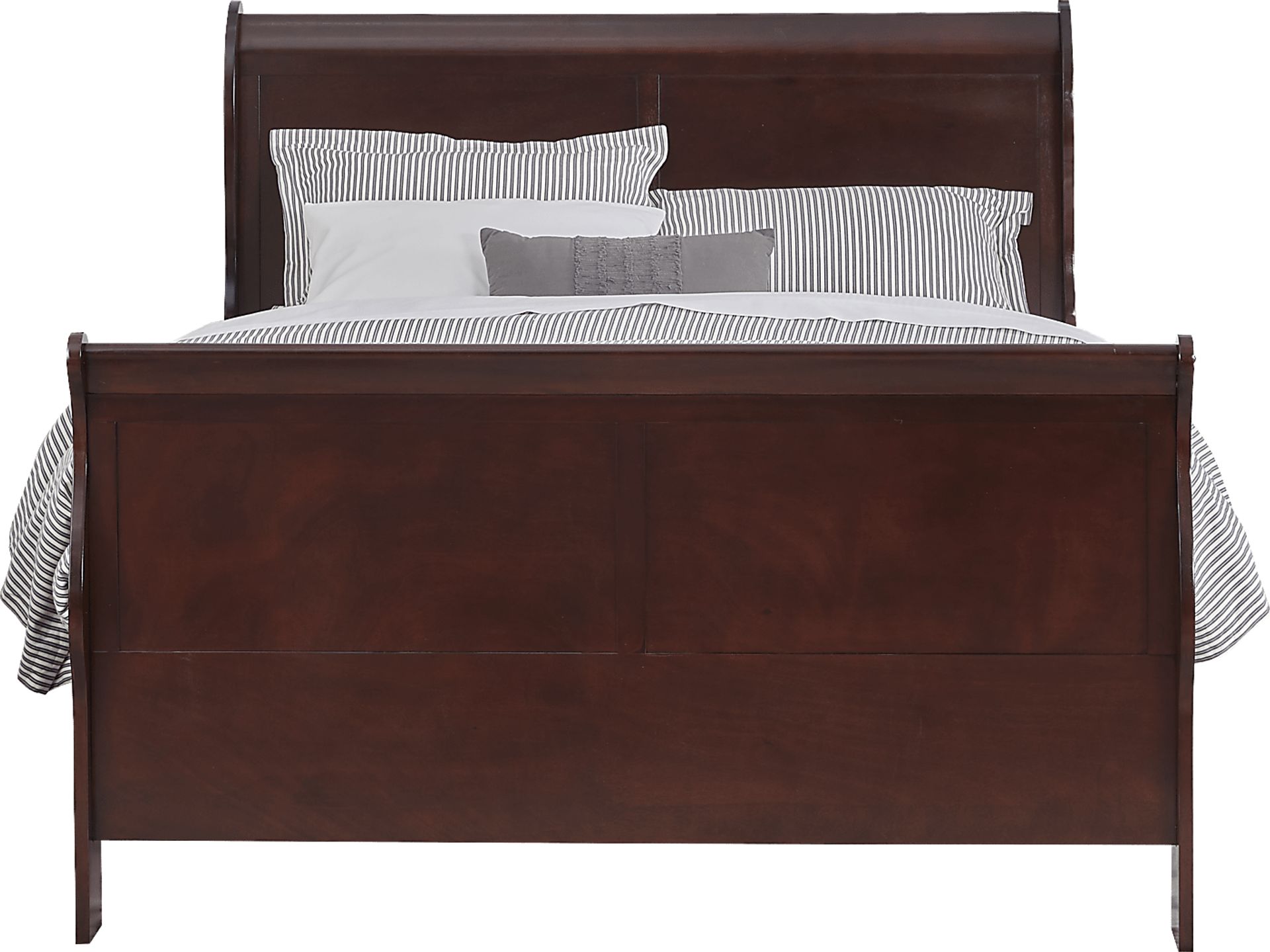 Brevard Brown Cherry 3 Pc Queen Sleigh Bed - Image 3