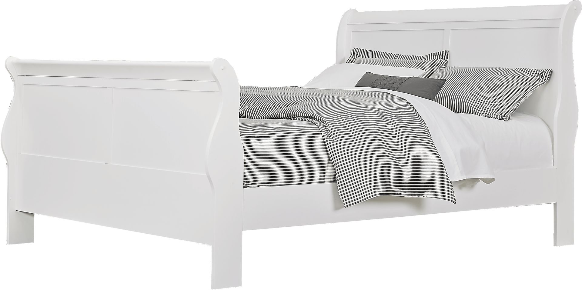 Brevard White 5 Pc King Sleigh Bedroom - Image 2