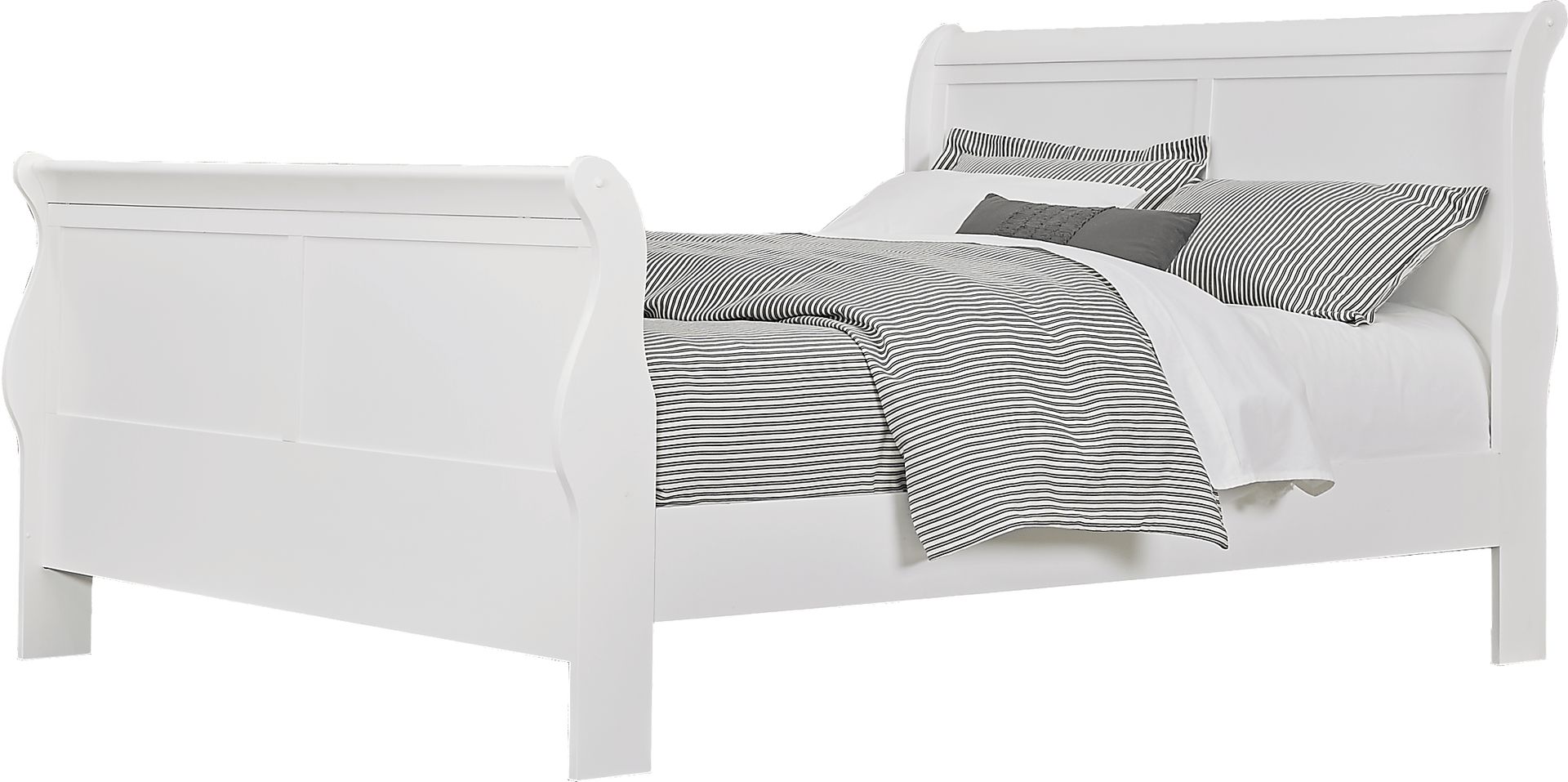 Brevard White 3 Pc Queen Sleigh Bed - Image 1