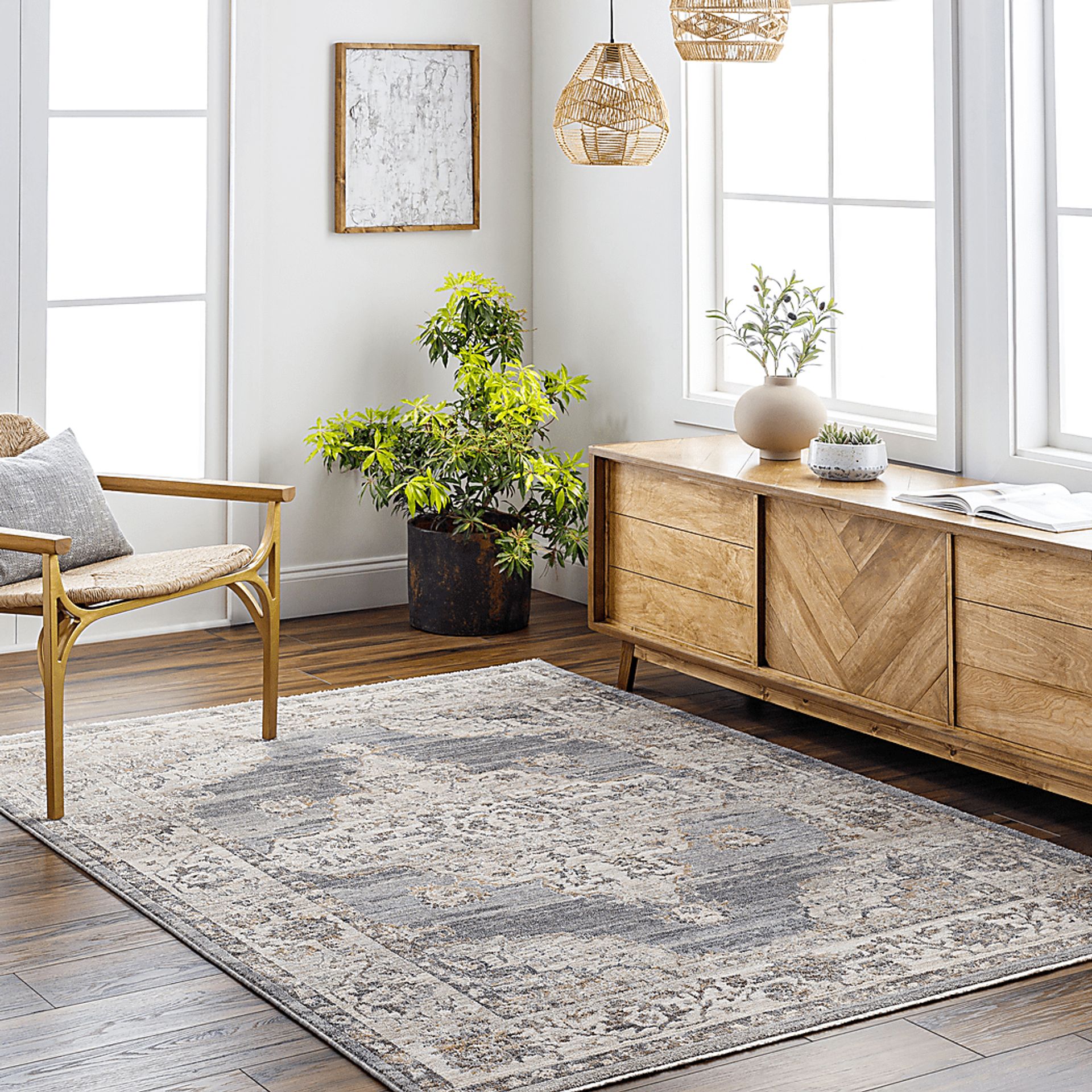 Brewer Gray 7'10 x 9'8 Rug - Image 2