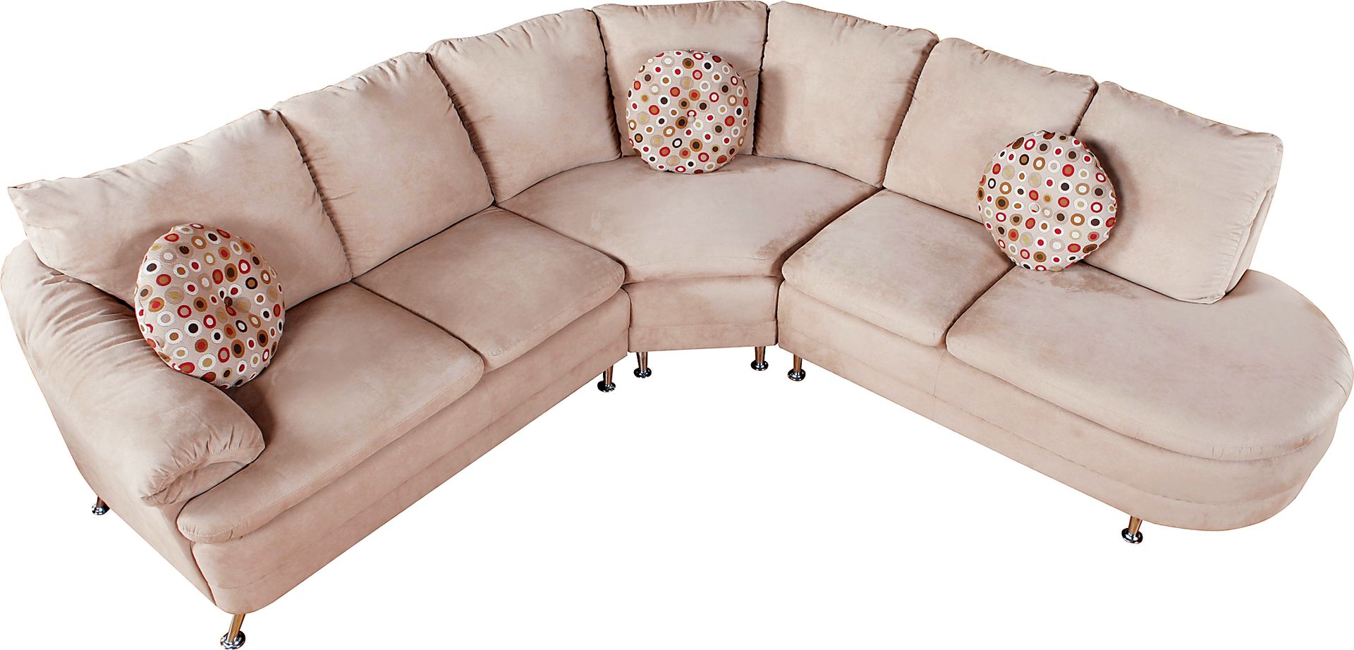 Brewster Taupe 3 Pc Sectional - Image 1