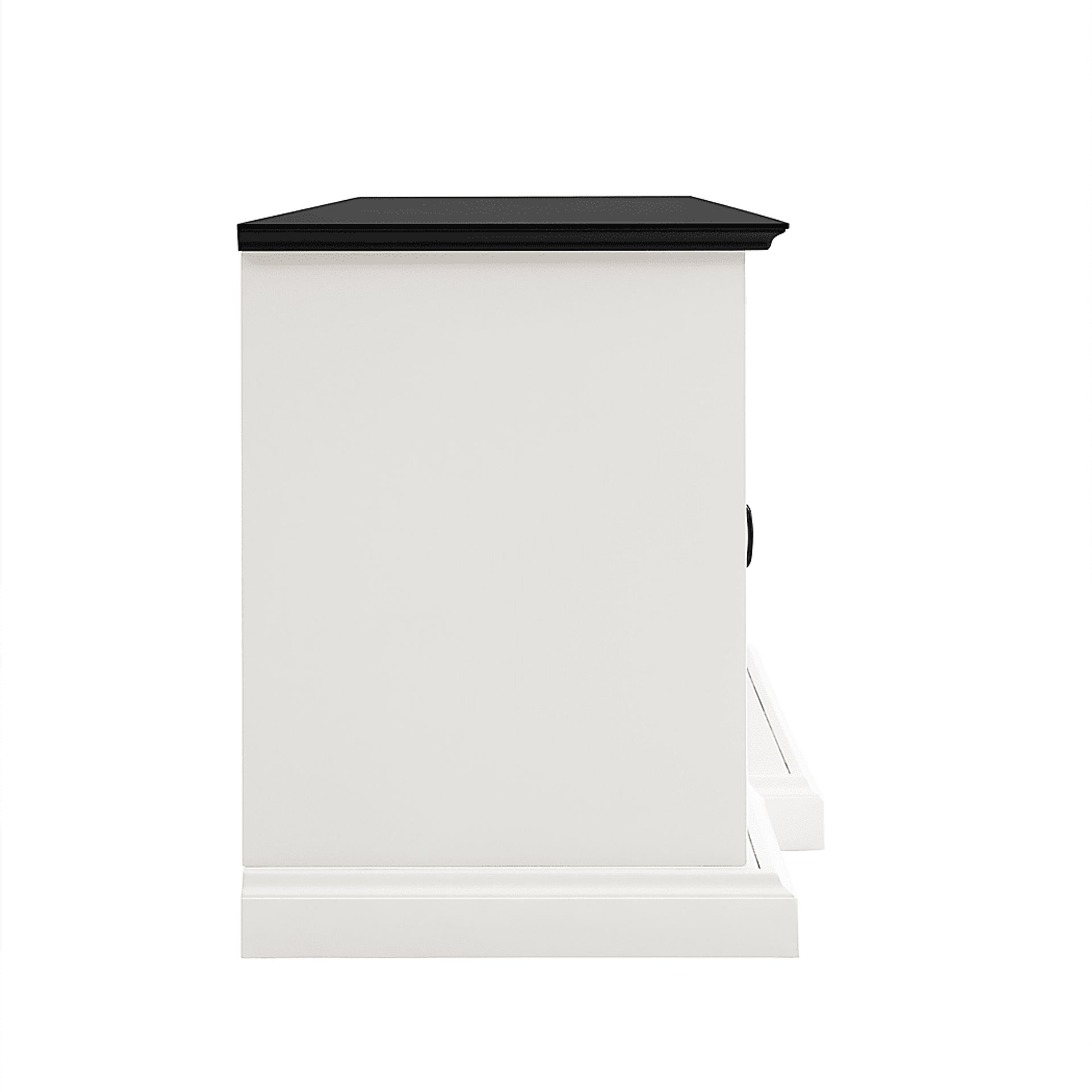 Breyfogle White 66 in. Console With Electric Log Fireplace - Image 4