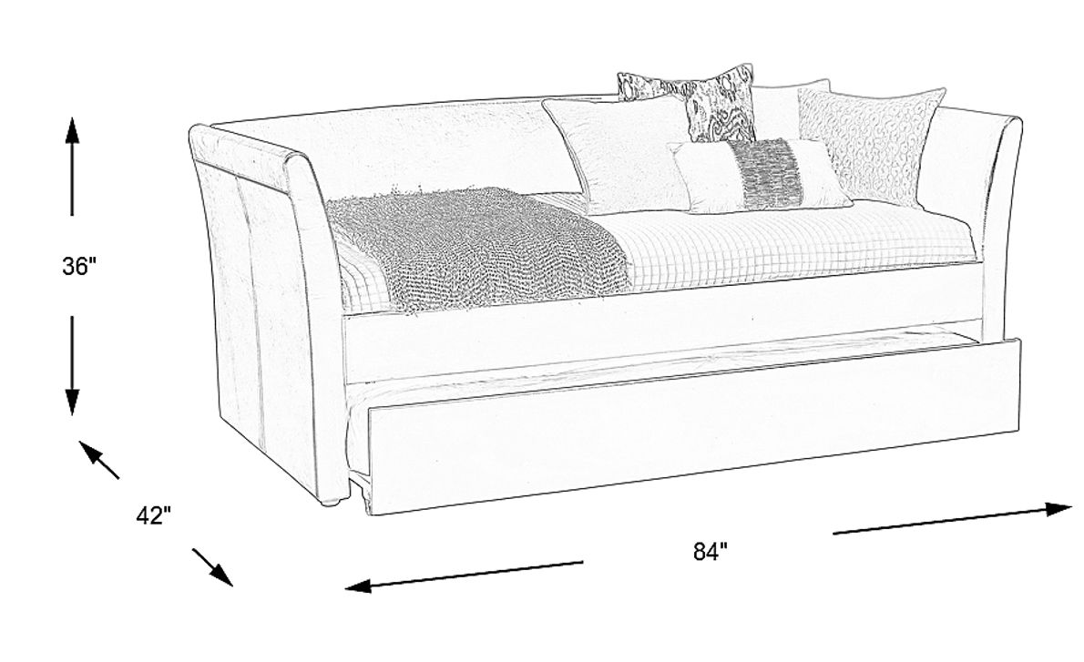 Brianne Black Daybed with Trundle
