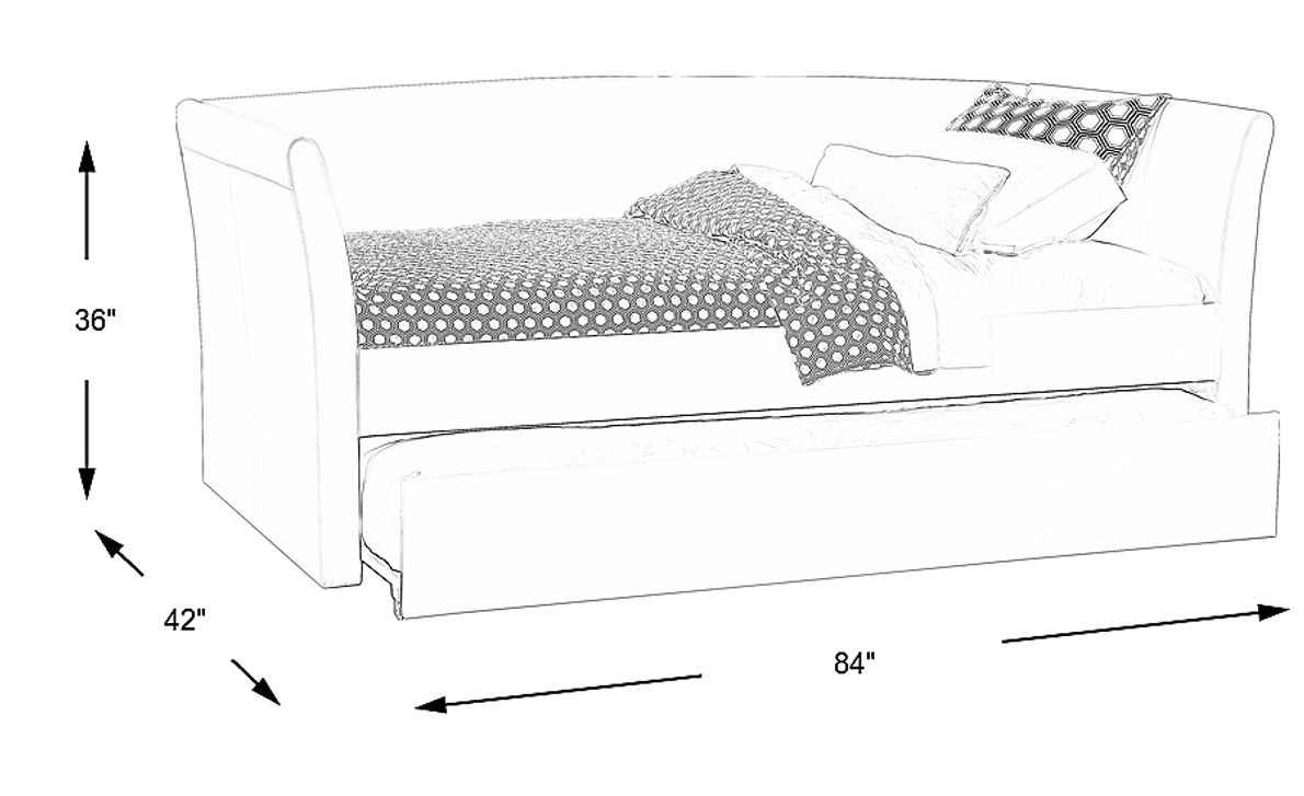 Brianne White Daybed with Trundle