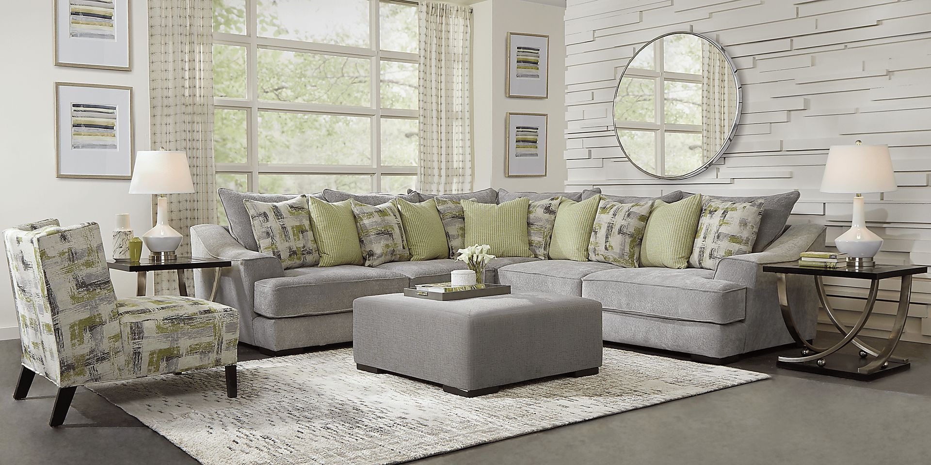 Briar Crossing Gray 4 Pc Sectional Living Room - Image 1