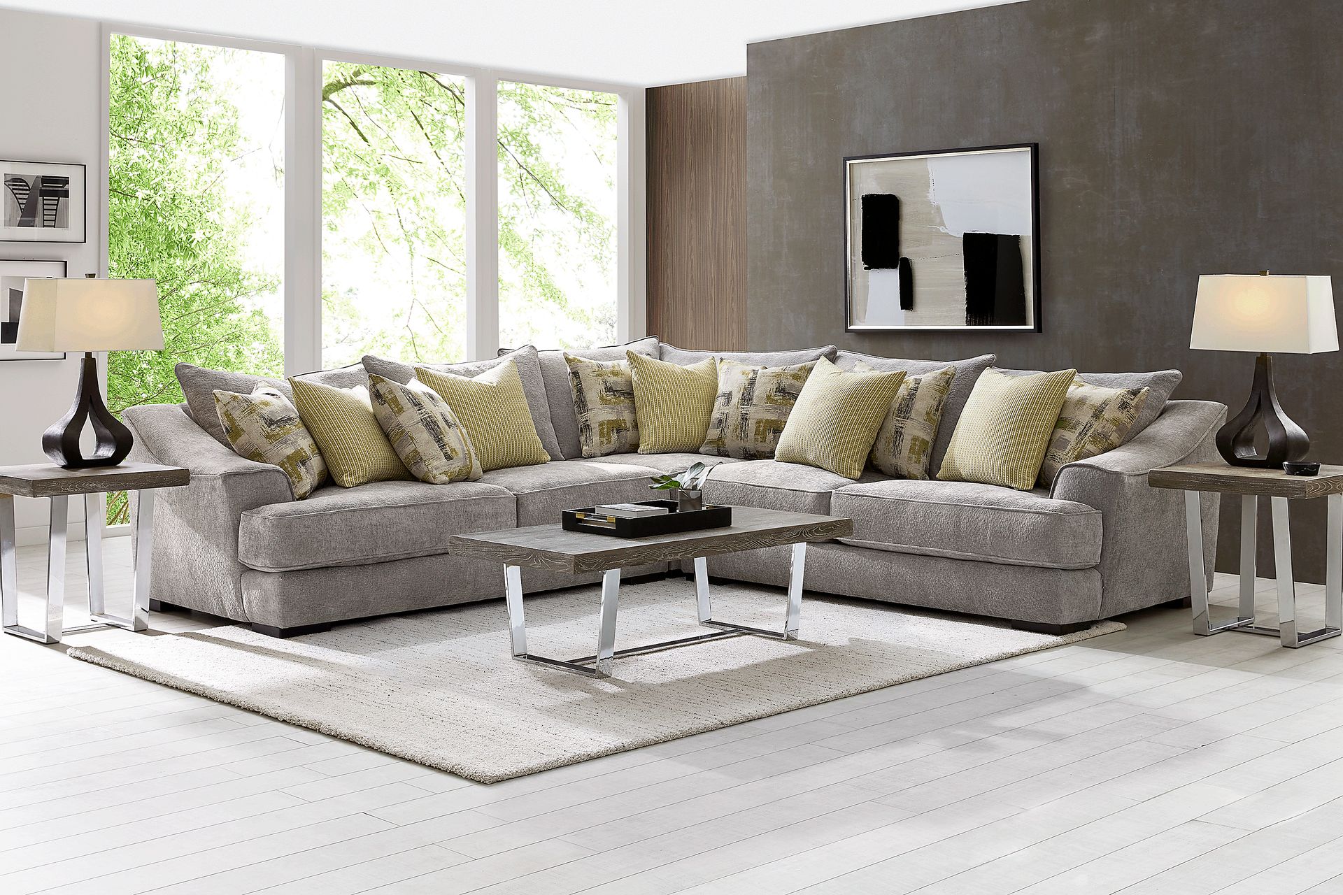 Briar Crossing Gray 6 Pc Sectional Living Room - Image 1