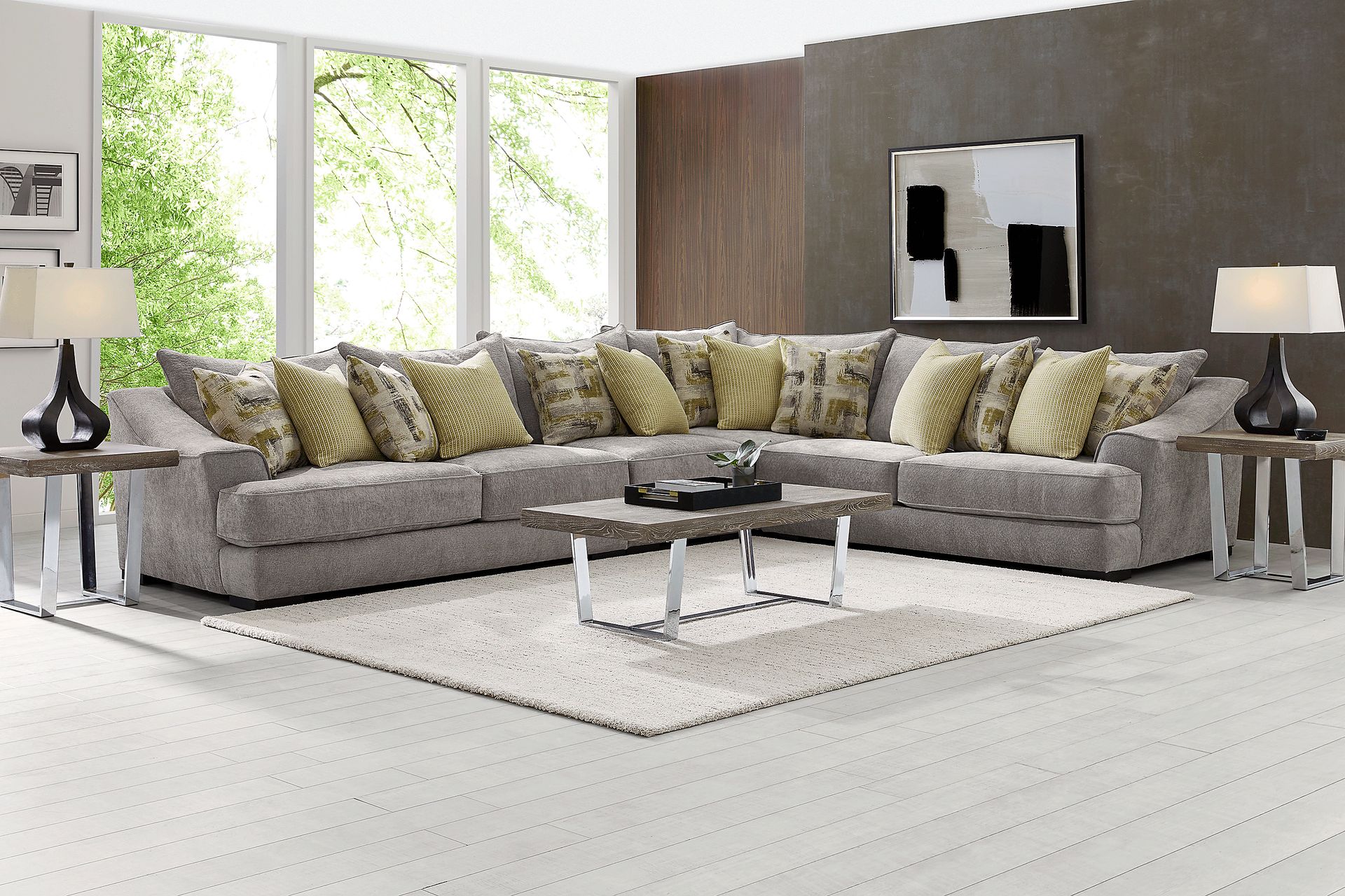 Briar Crossing Gray 7 Pc Sectional Living Room - Image 1