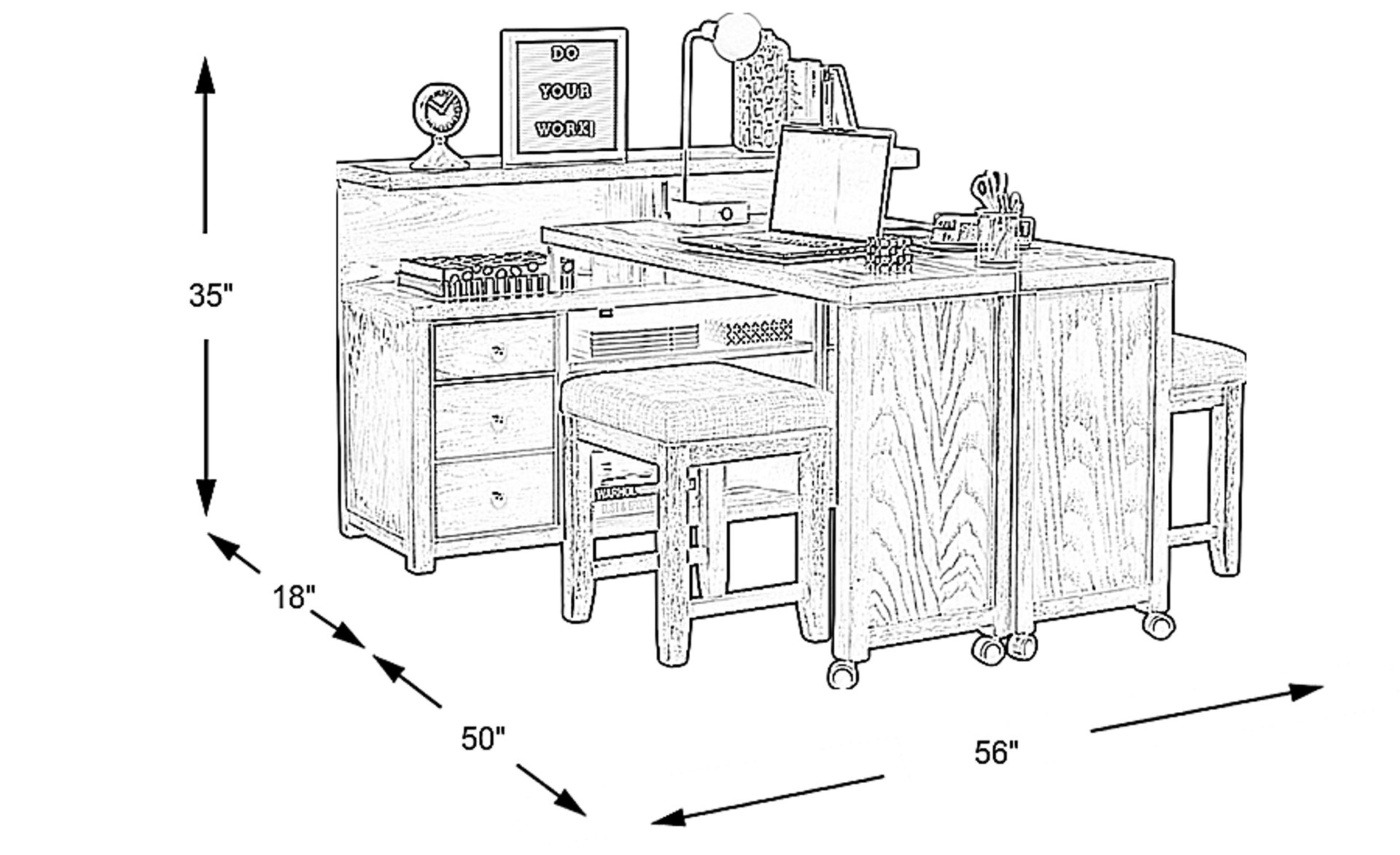 Dimension Image. Please refer to the Dimension Tab on this page for dimension details.