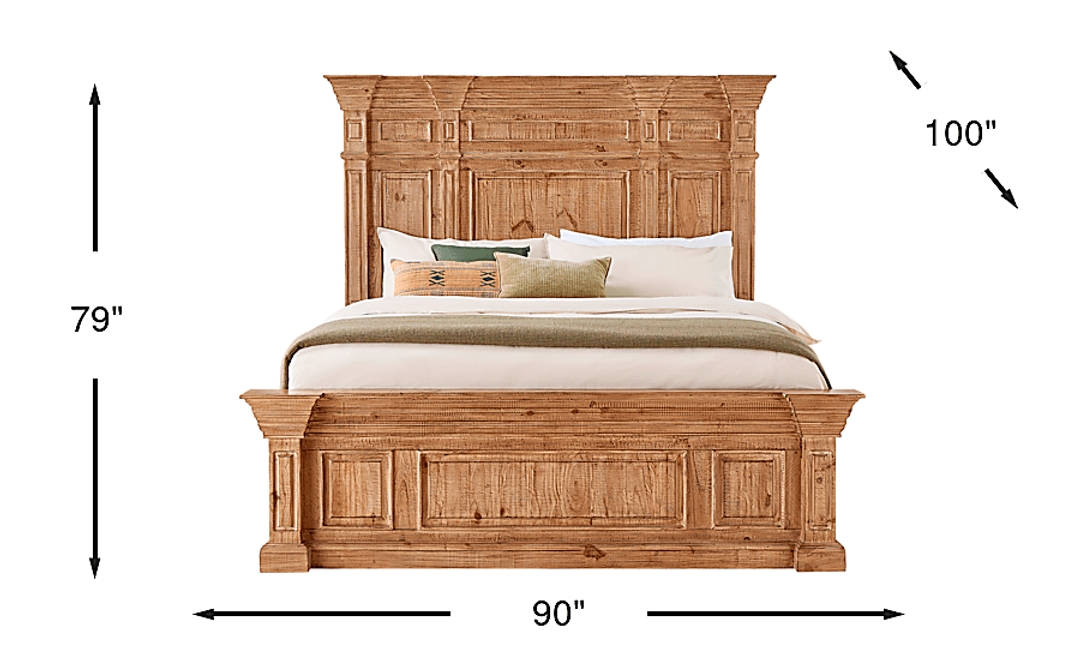 Briar Hill Natural 3 Pc King Panel Bed