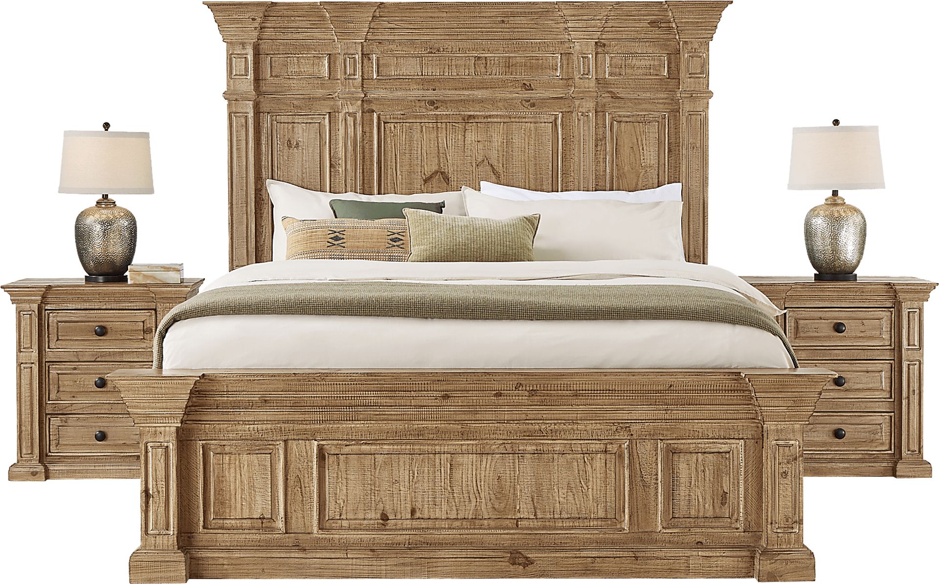 Briar Hill Natural 3 Pc King Panel Bed - Image 3