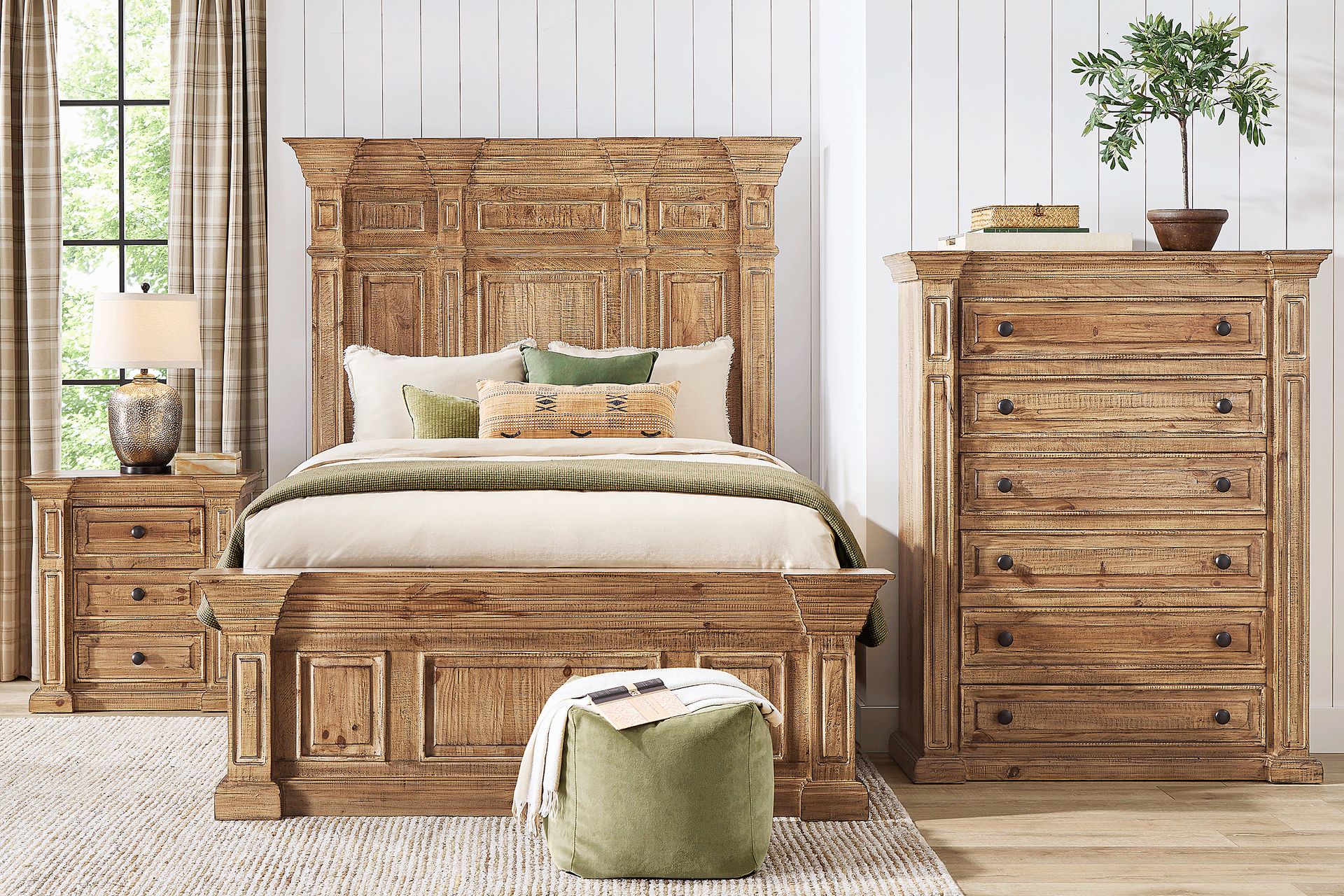 Briar Hill Natural 5 Pc Queen Panel Bedroom - Image 1