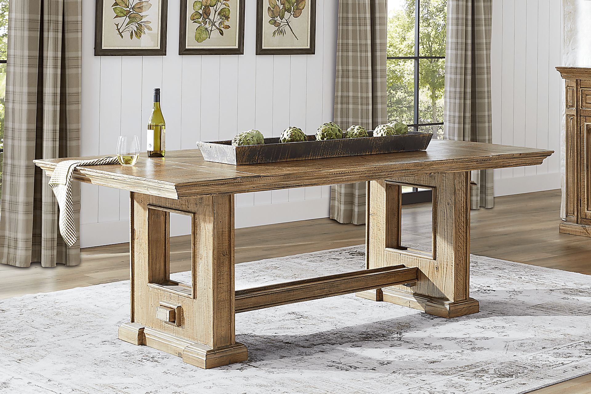 Briar Hill Natural 6 Pc Dining Room with Bench - Image 3