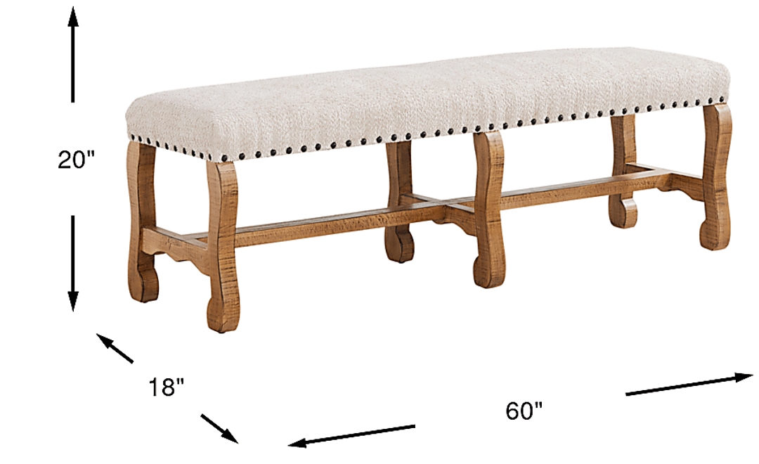 Briar Hill Natural Upholstered Bench