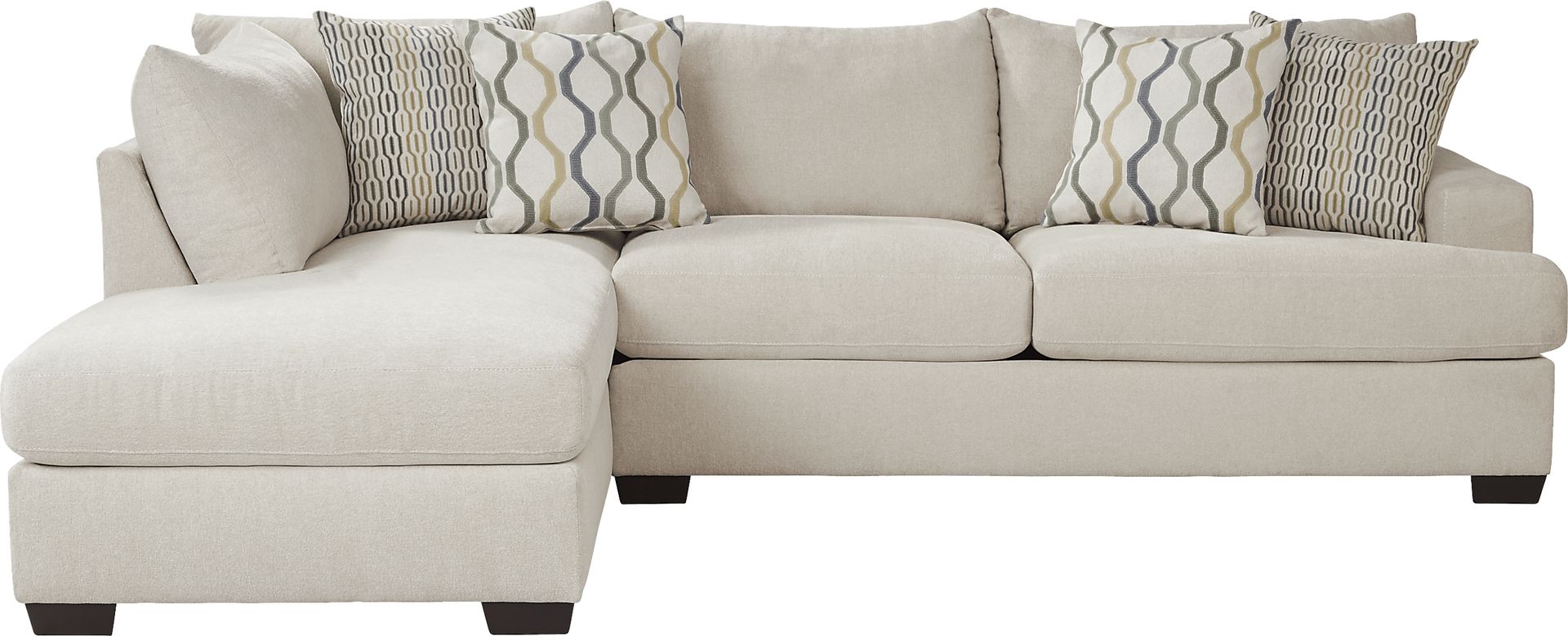 Briar Street Beige Chenille 2 Pc Sectional - Image 1