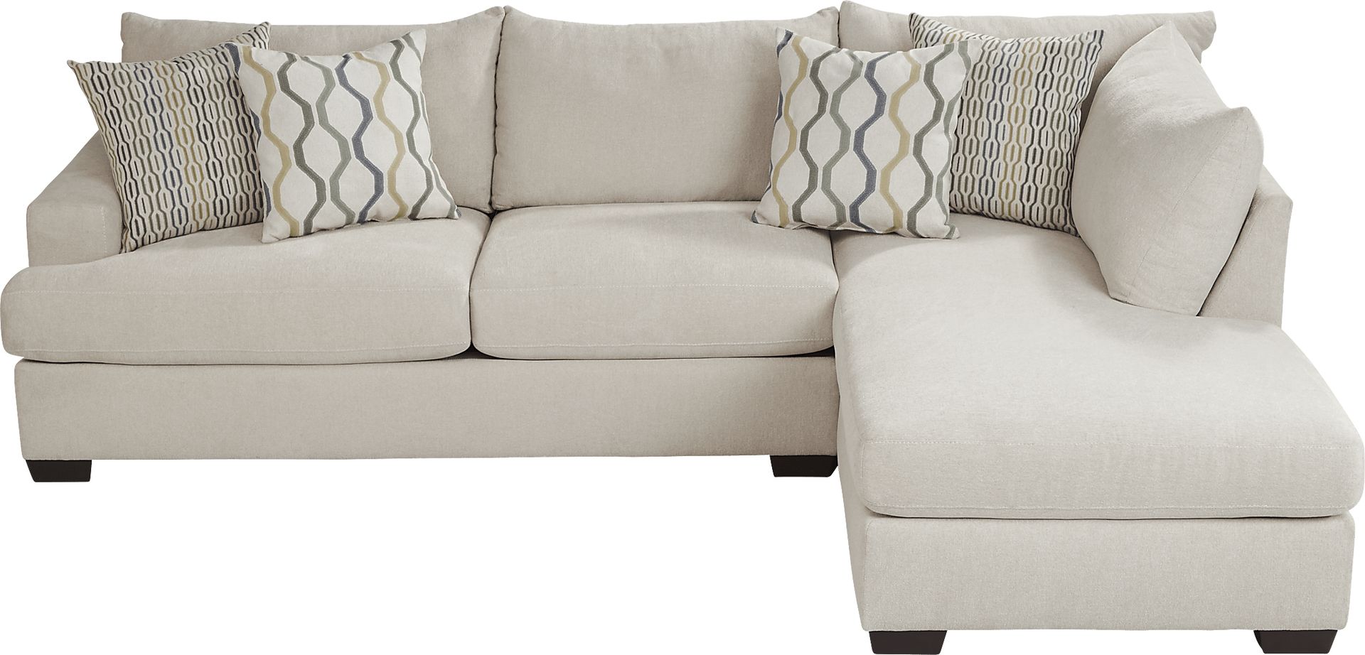 Briar Street Beige Chenille 3 Pc Sectional Living Room - Image 3