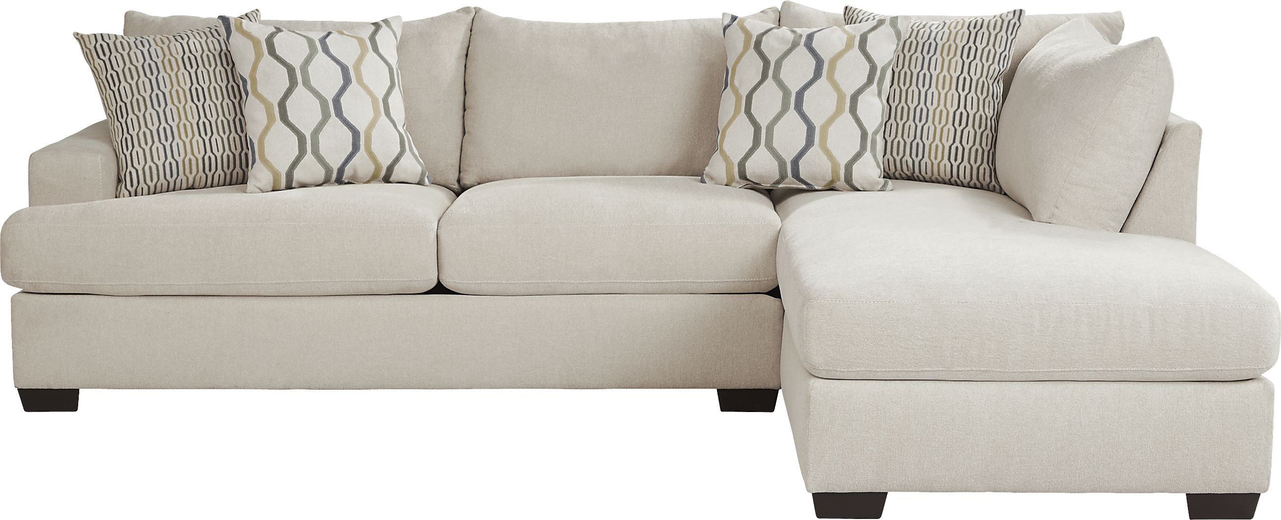 2 pc right arm chaise sectional