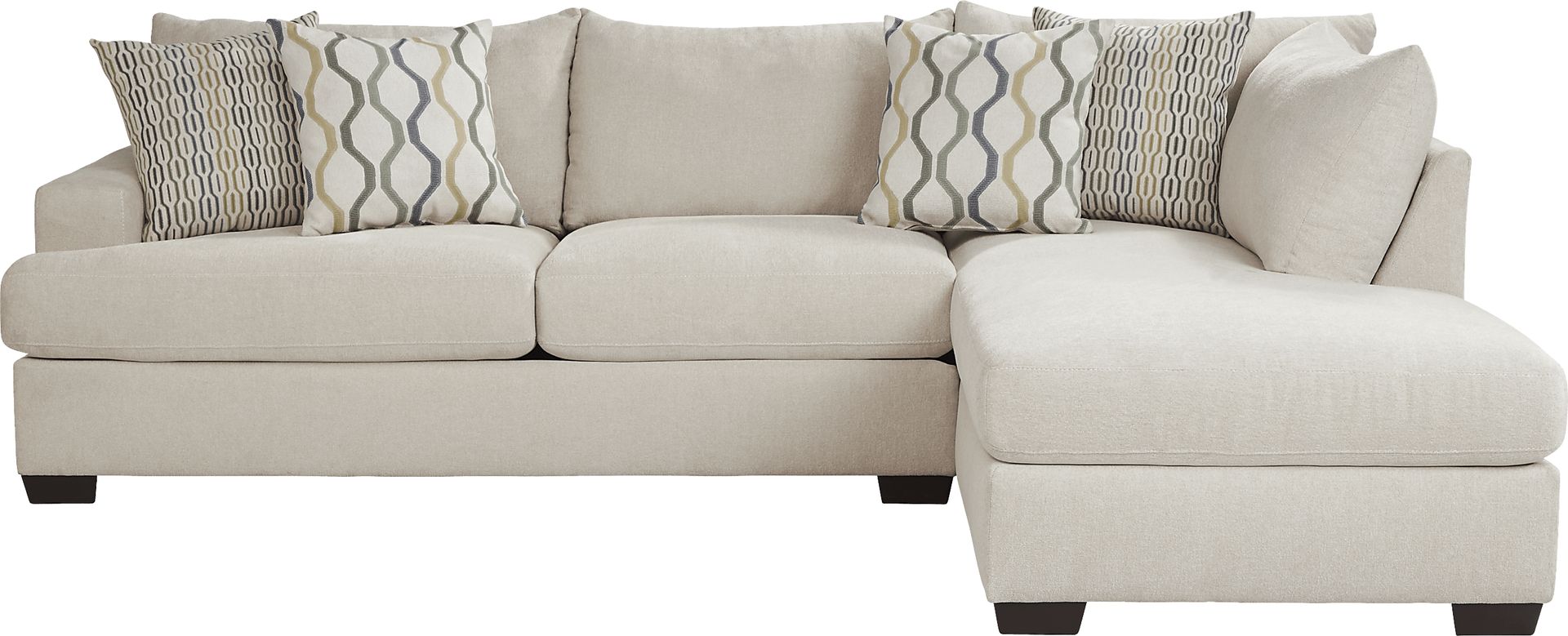 Briar Street Beige Chenille 3 Pc Sectional Living Room - Image 2