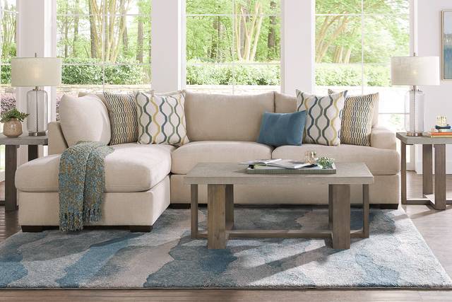 Briar Street Beige Chenille 5 Pc Sectional Living Room - Thumbnail - Image 1