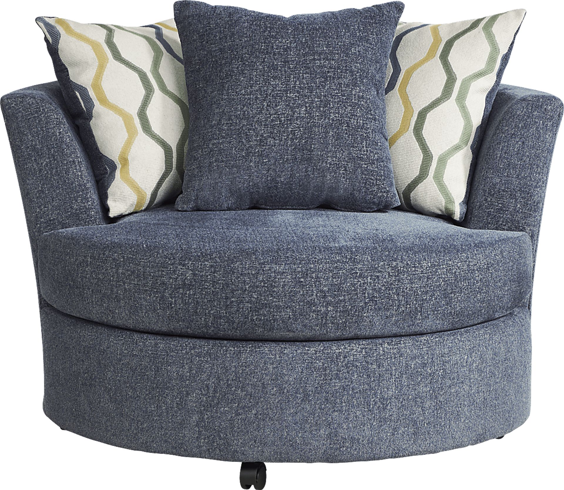 Briar Street Blue Chenille 6 Pc Sectional Living Room - Image 6