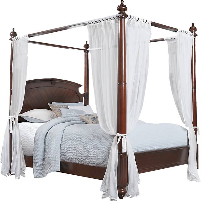 Briarcliff Walnut 4 Pc Queen Canopy Bed - Thumbnail - Image 1