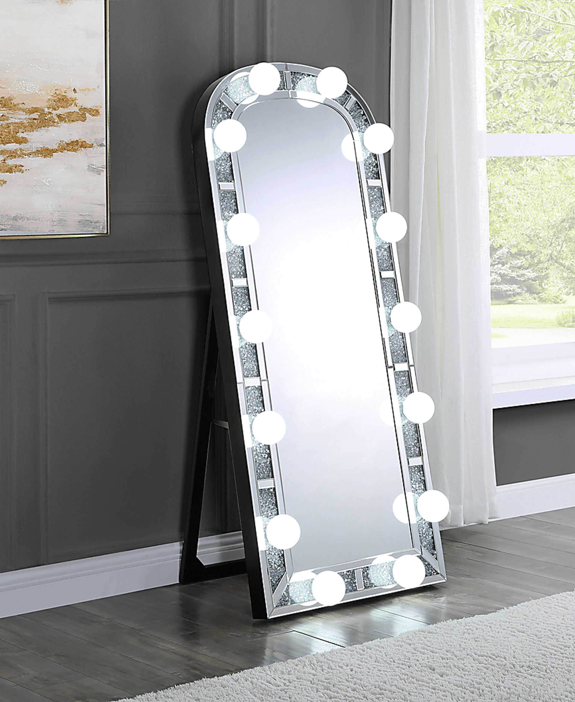 Briarglen Silver Gray Floor Mirror | Rooms to Go