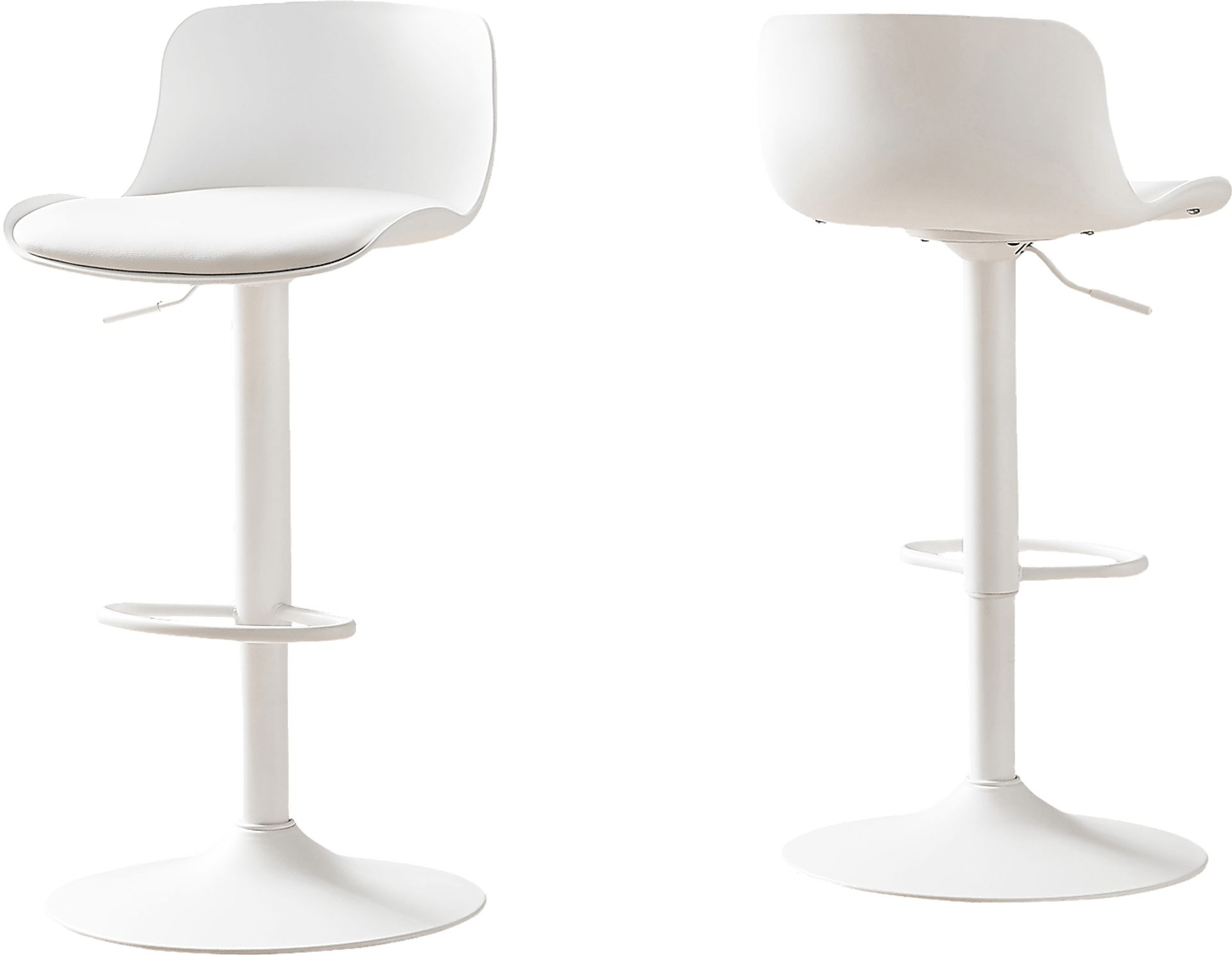 Briarknoll White Swivel Barstool, Set of 2 - Image 1