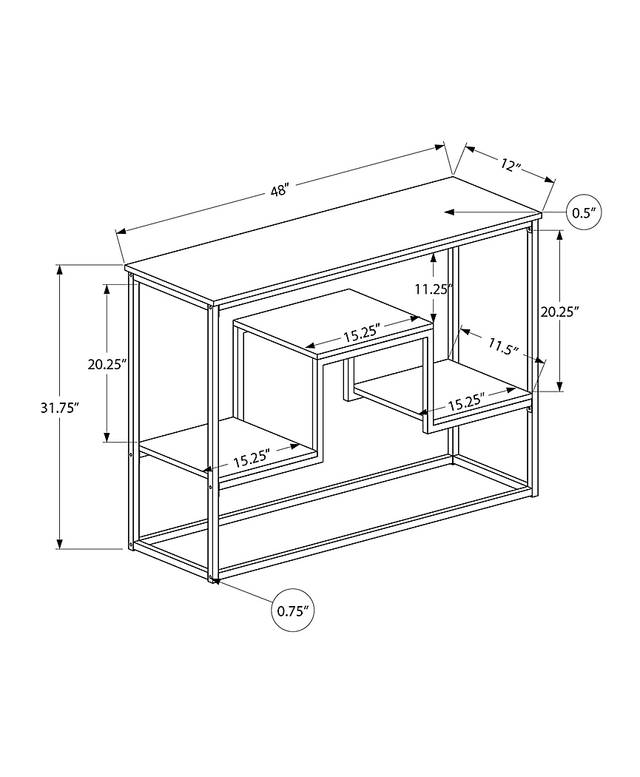 Briarvalley Gray Sofa Table - Thumbnail - Image 4