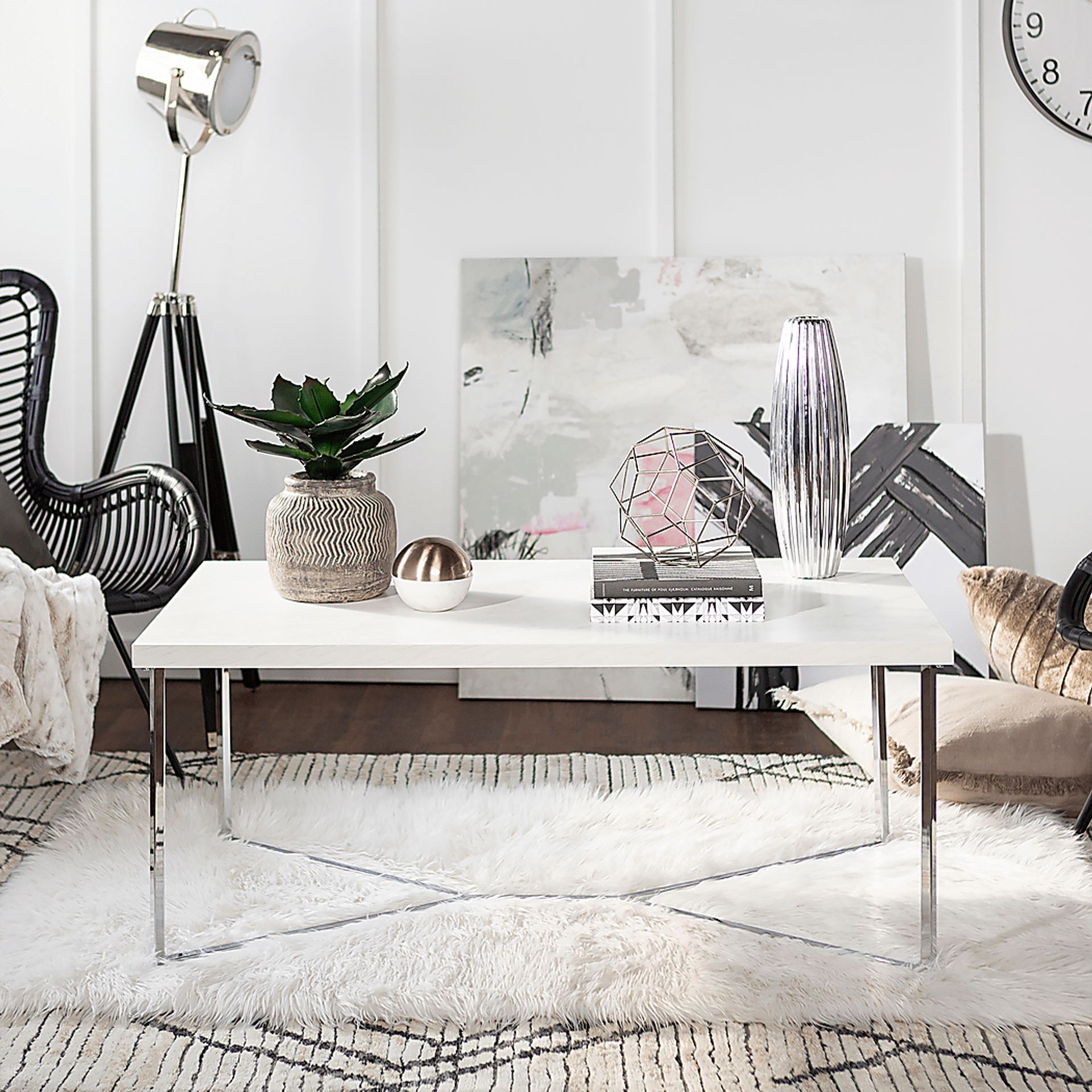 Briarwood Chrome Cocktail Table - Image 5