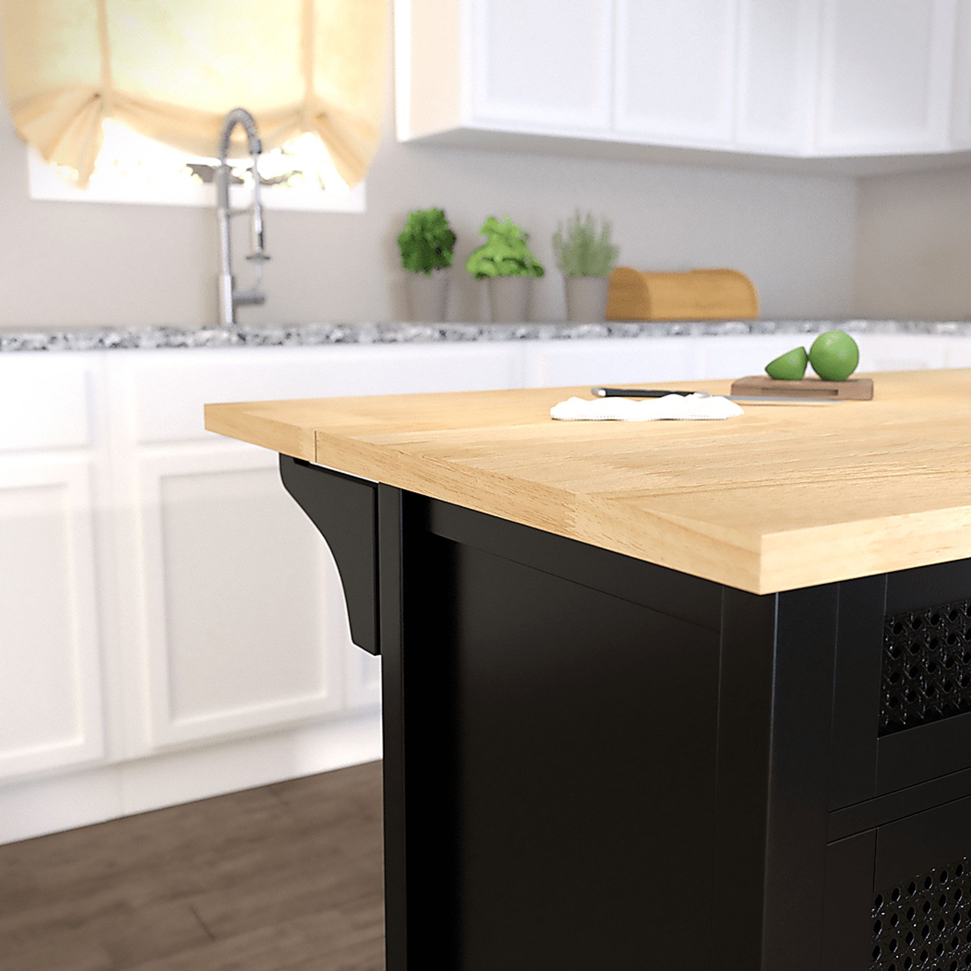 Brickellen Natural Kitchen Cart - Image 7