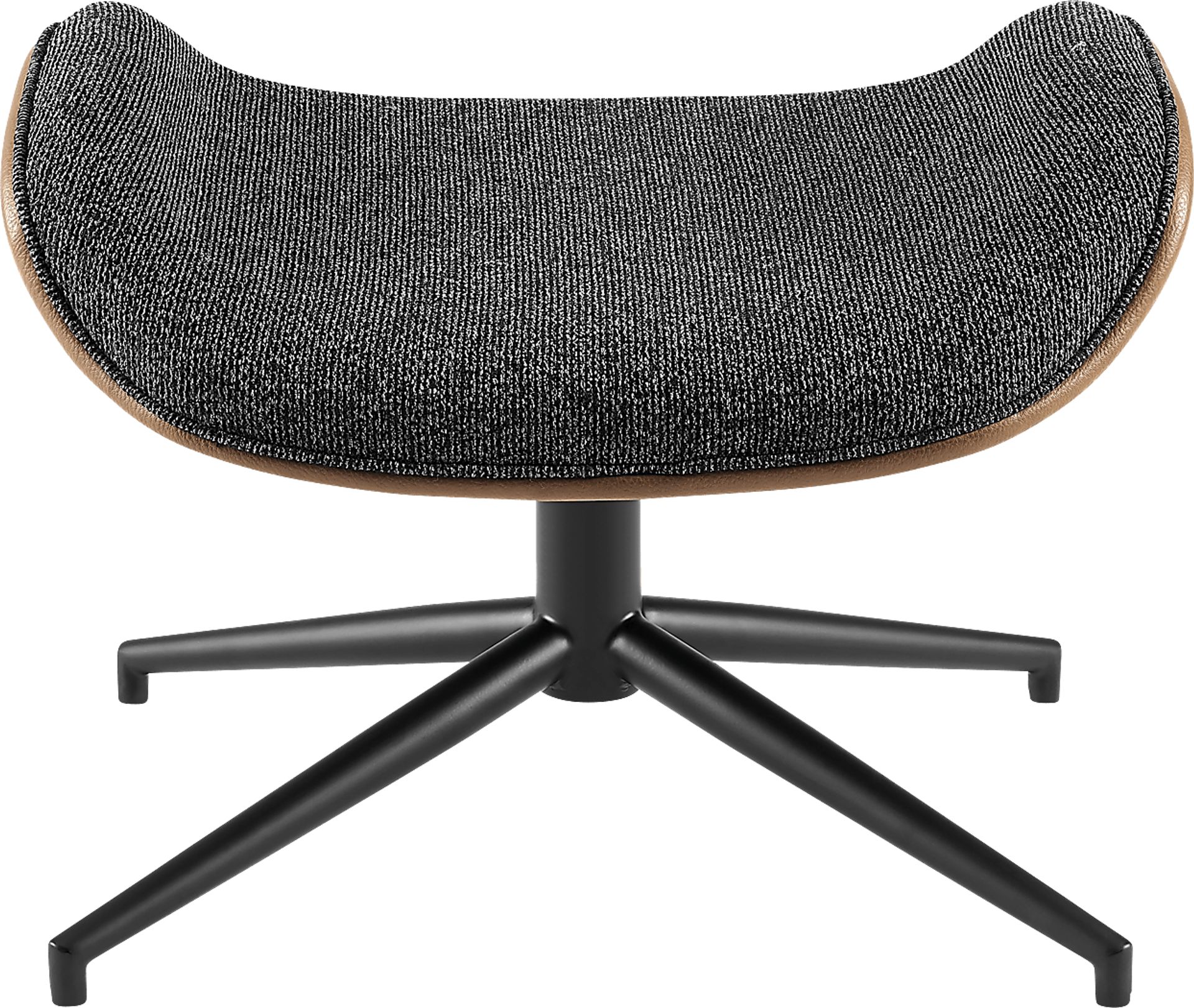 Bridgemart Black and Brown Ottoman - Image 1