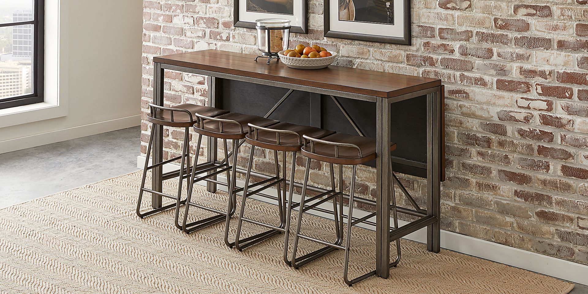 Bridgetown Brown 5 Pc Counter Height Dining Set - Image 2
