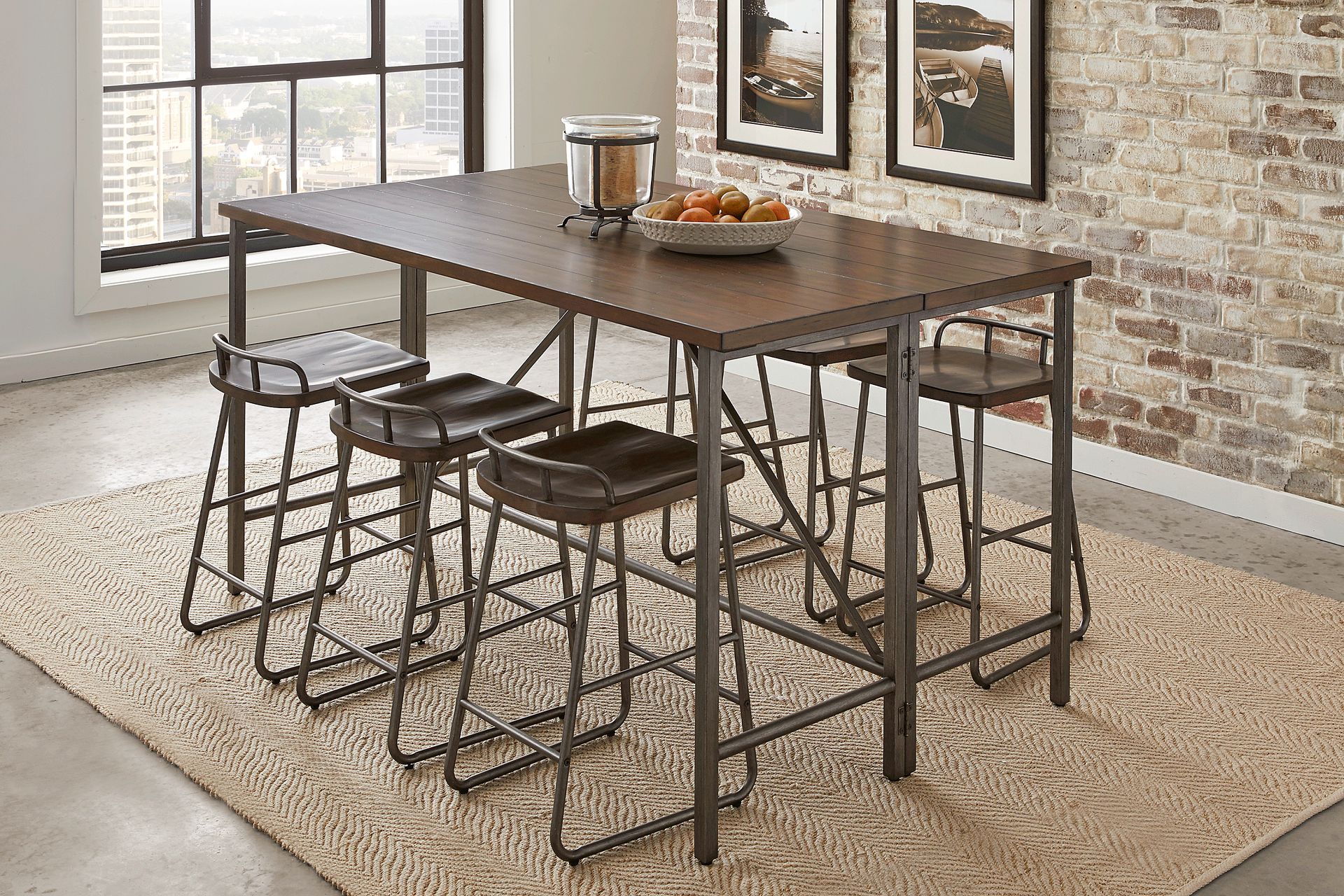 Bridgetown Brown 5 Pc Counter Height Dining Set - Image 1