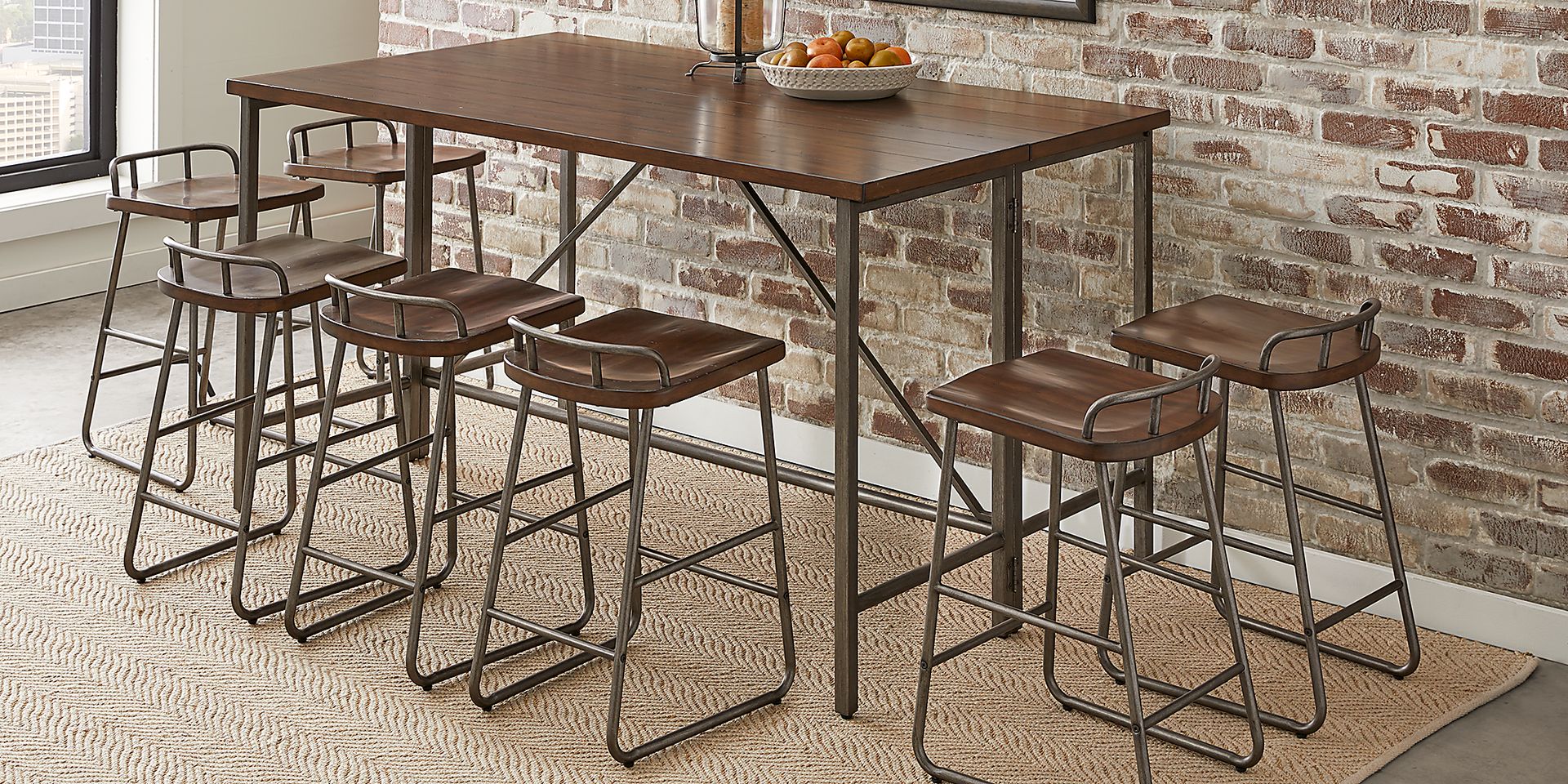 Bridgetown Brown 7 Pc Counter Height Dining Set - Image 2