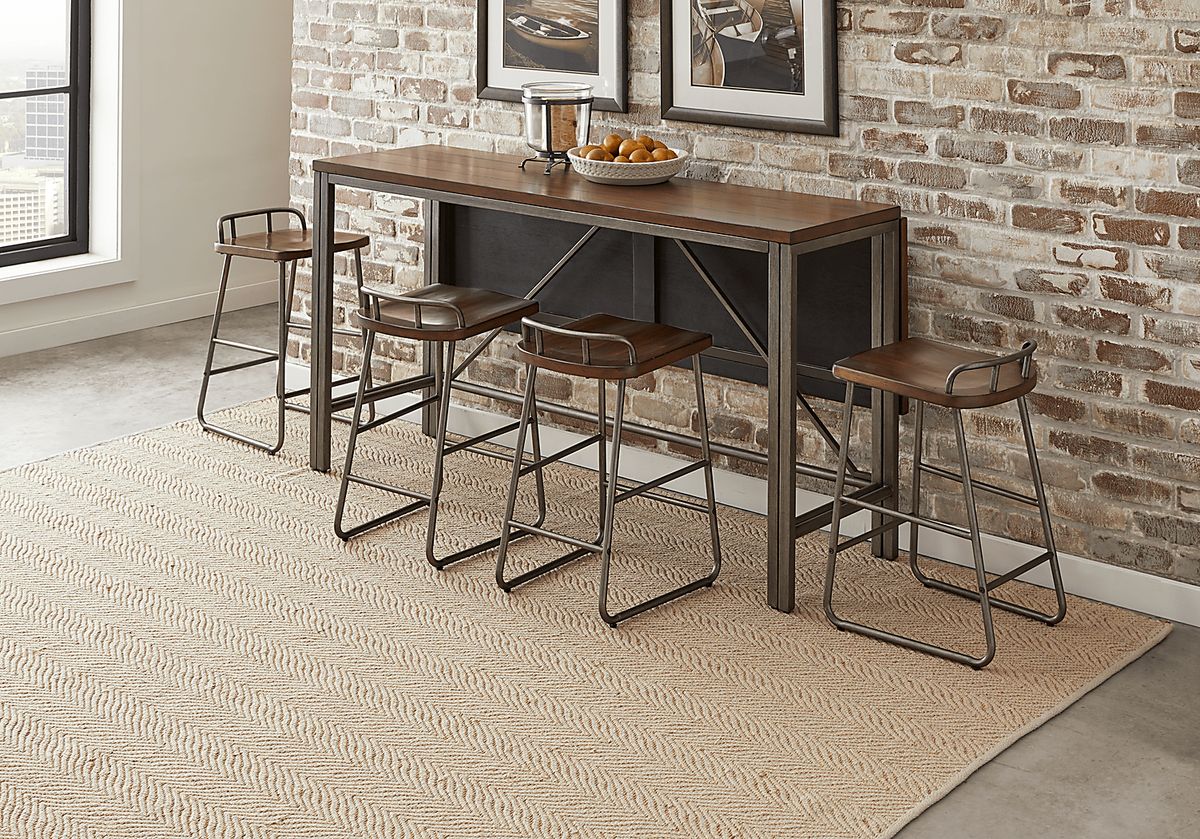 Bridgetown Brown Dark Wood Counter Height Dining Table | Rooms to Go