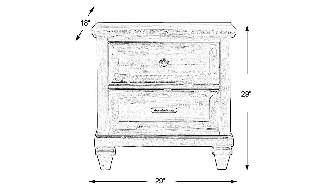 Bridgewood Cream Nightstand