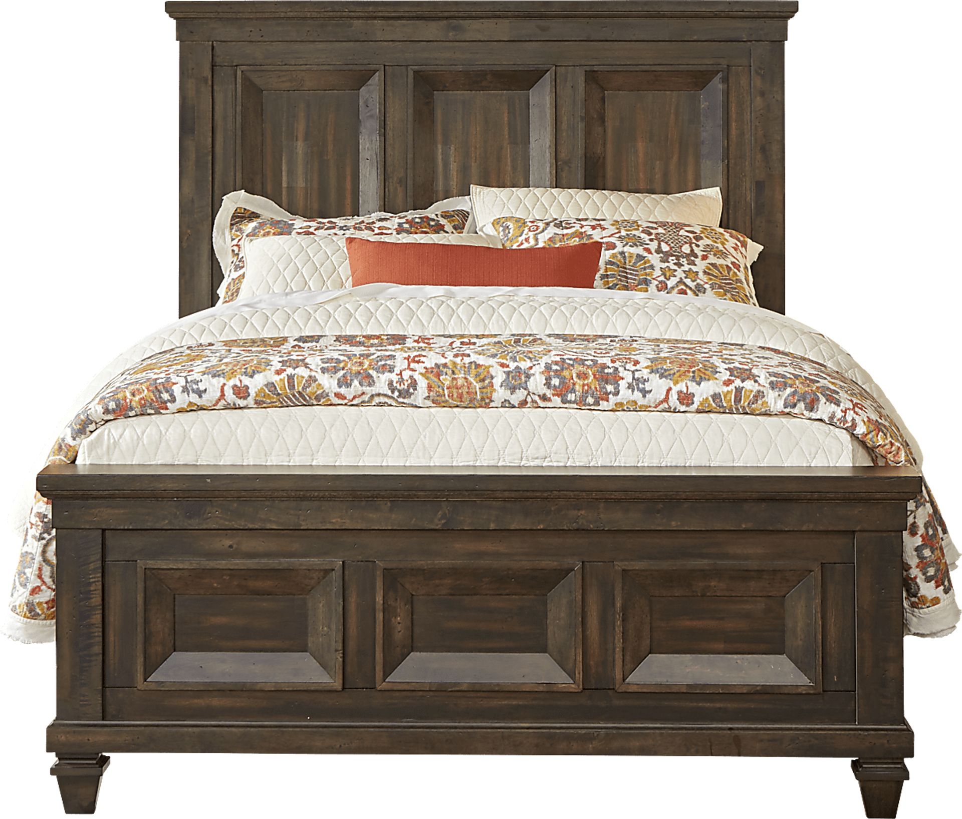 Bridgewood Walnut 3 Pc Queen Panel Bed - Image 1