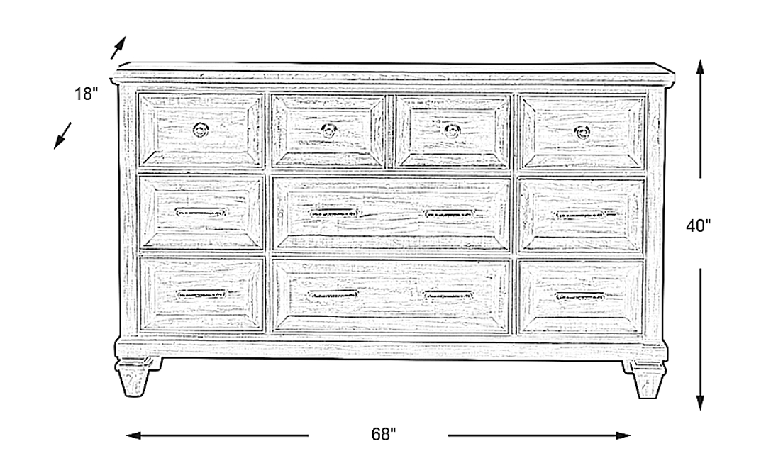 Bridgewood Walnut Dresser
