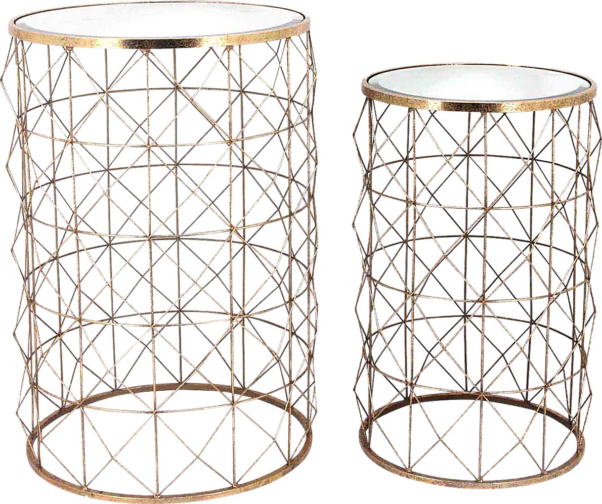 Bridlewood Gold Set of 2 Accent Tables Rooms To Go