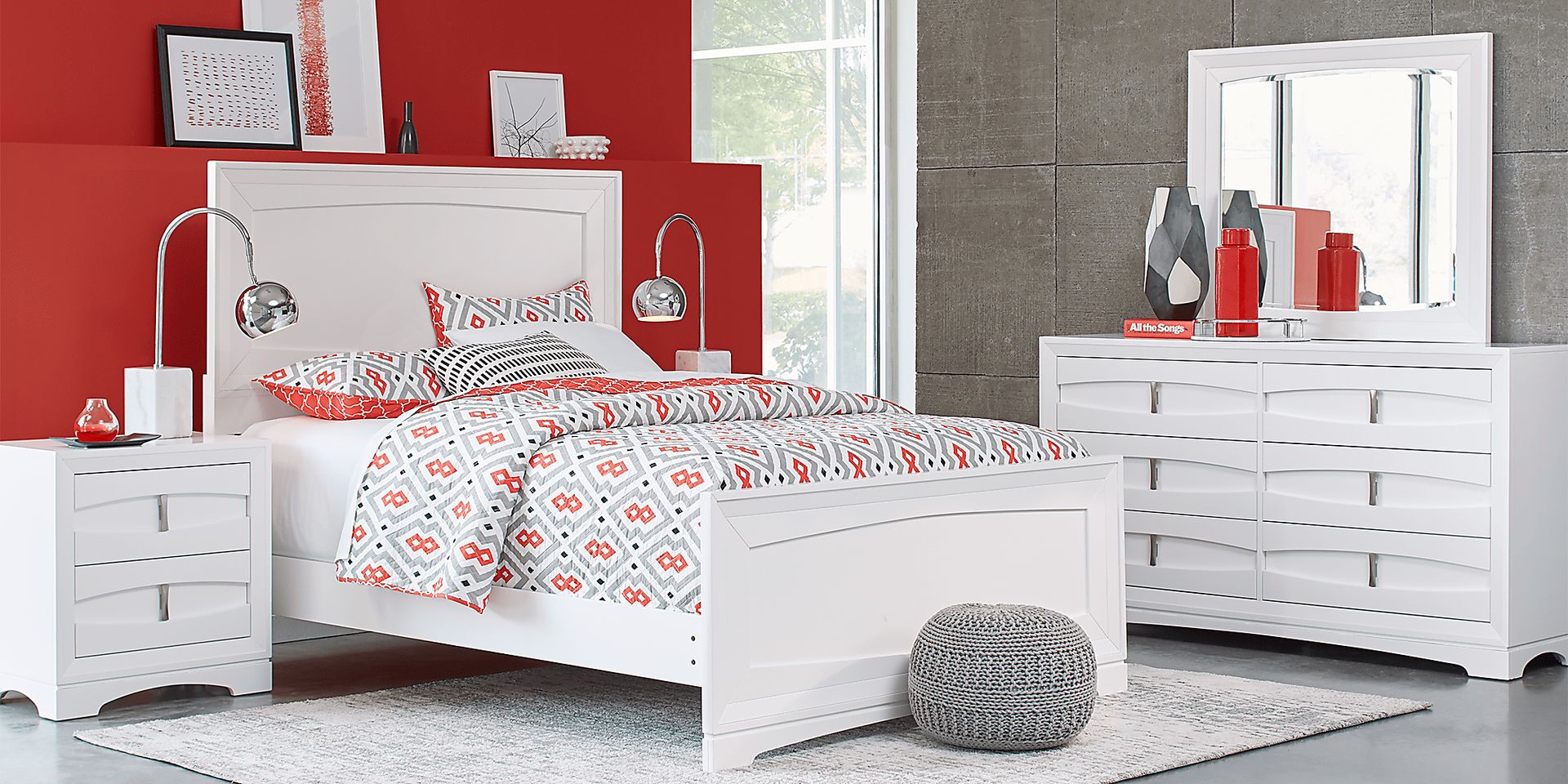 Brielle White 7 Pc King Panel Bedroom - Image 1