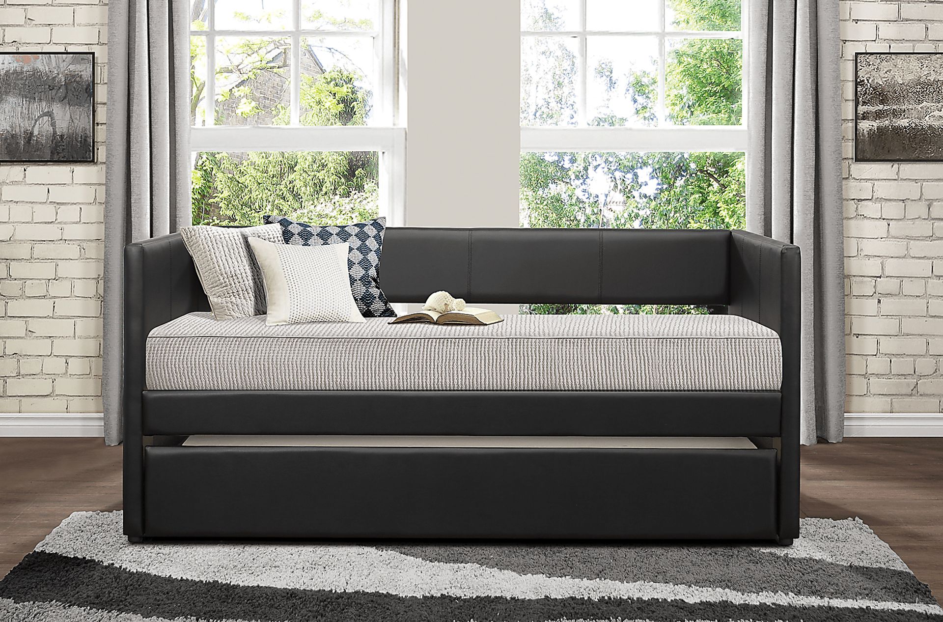 Briery Black Daybed with Trundle - Image 2