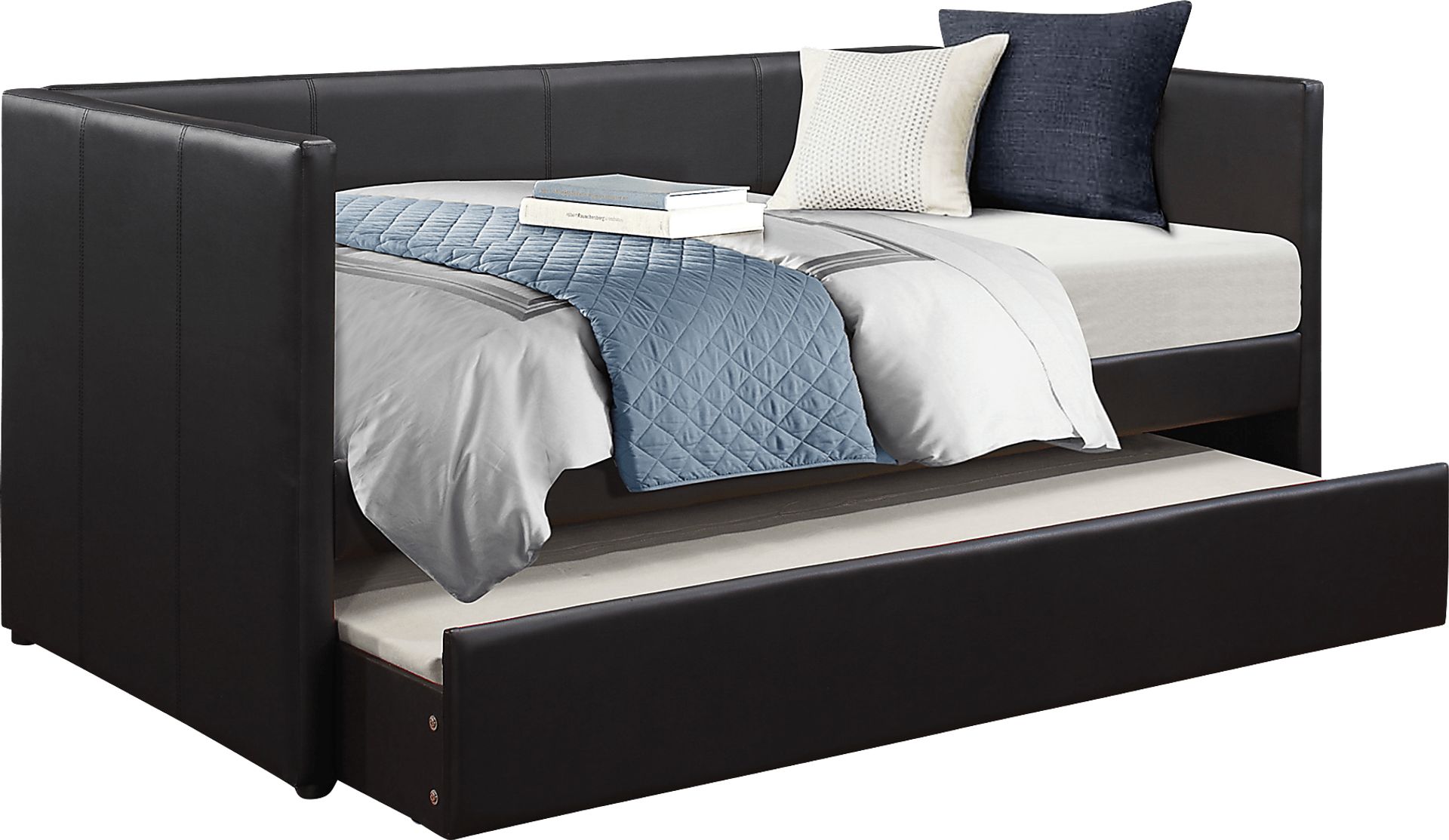Briery Black Daybed with Trundle - Image 1