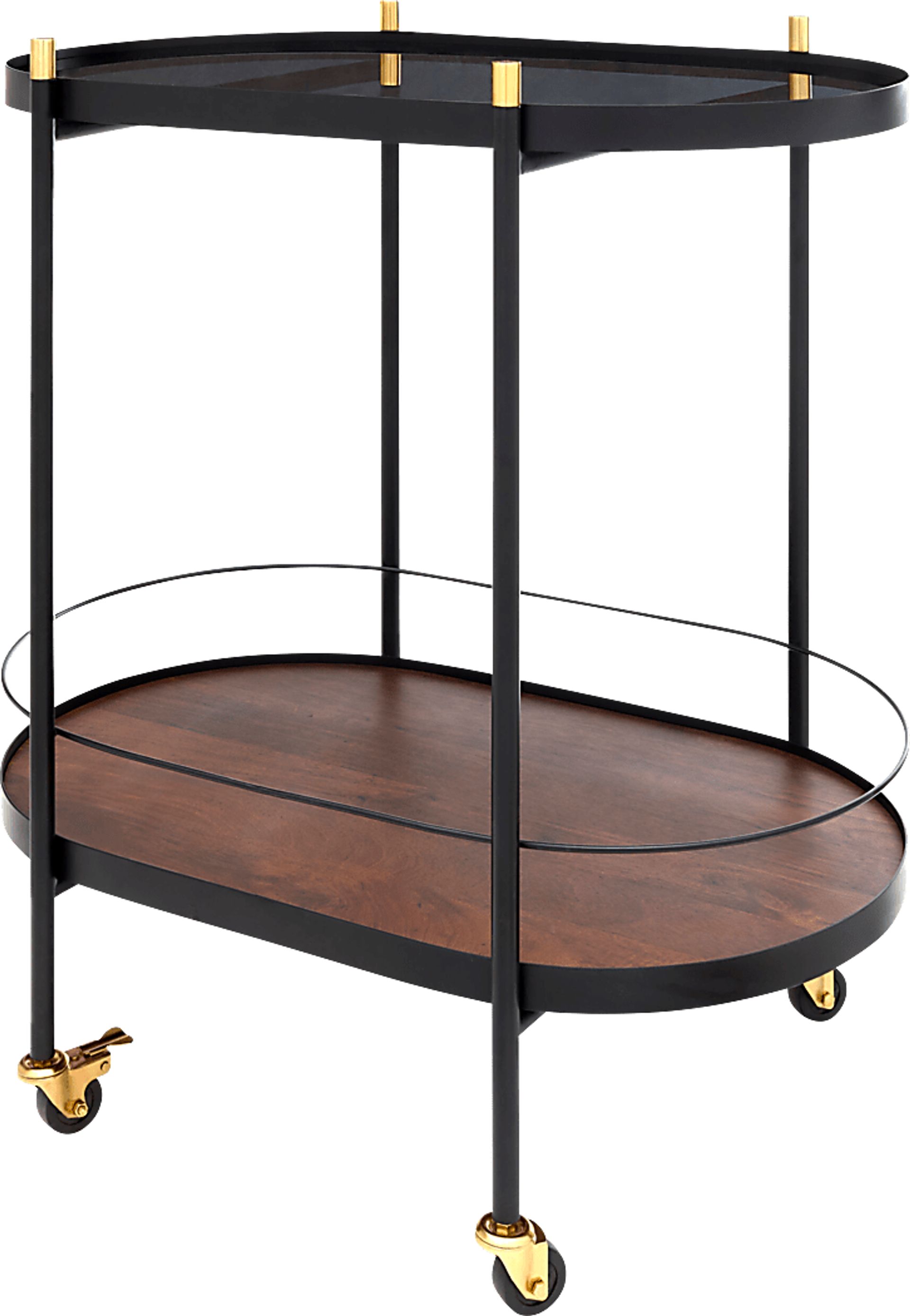 Briesco Black Bar Cart - Image 1