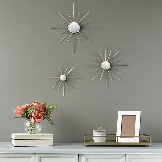 Bright Starlight Gold Mirrors Set of 3 - Thumbnail - Image 2