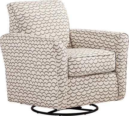 Brightwater Gray Swivel Rocker Chair