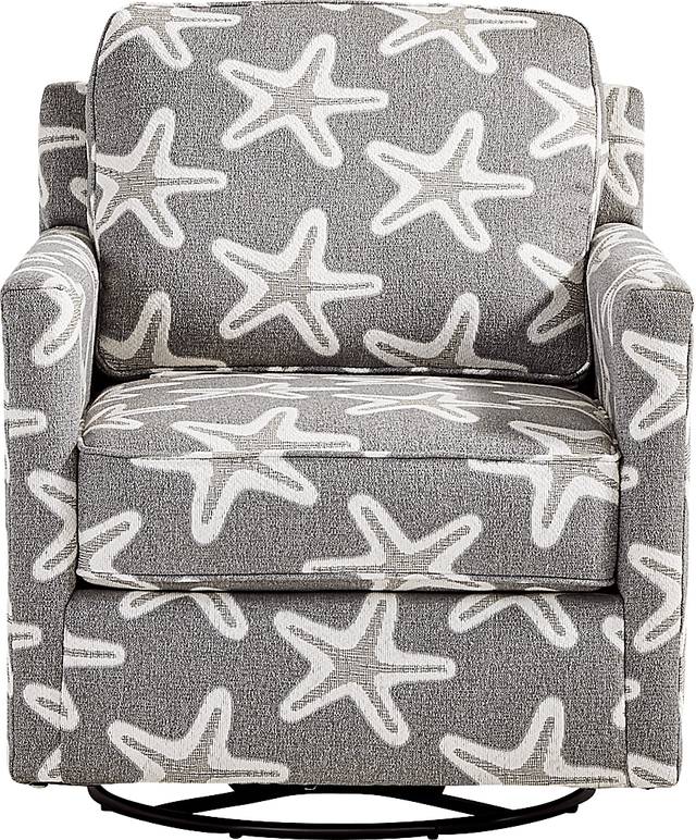 Brightwater Gray Starfish Swivel Rocker Chair - Thumbnail - Image 2
