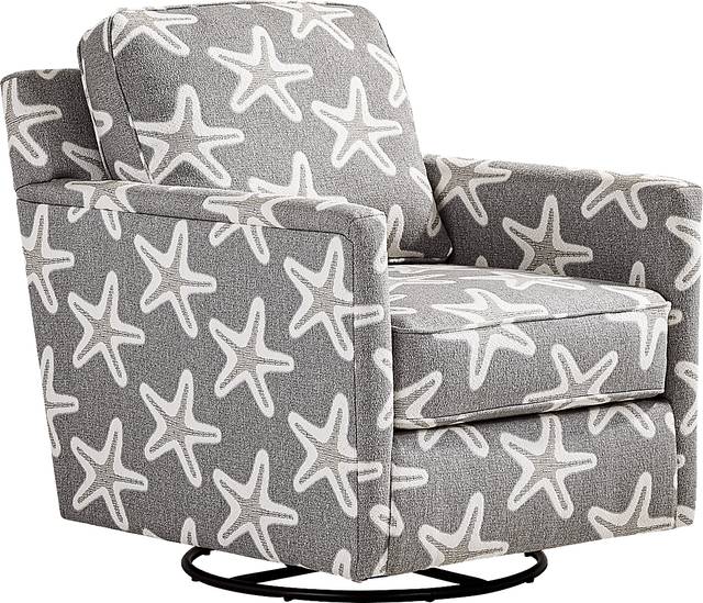 Brightwater Gray Starfish Swivel Rocker Chair - Thumbnail - Image 1