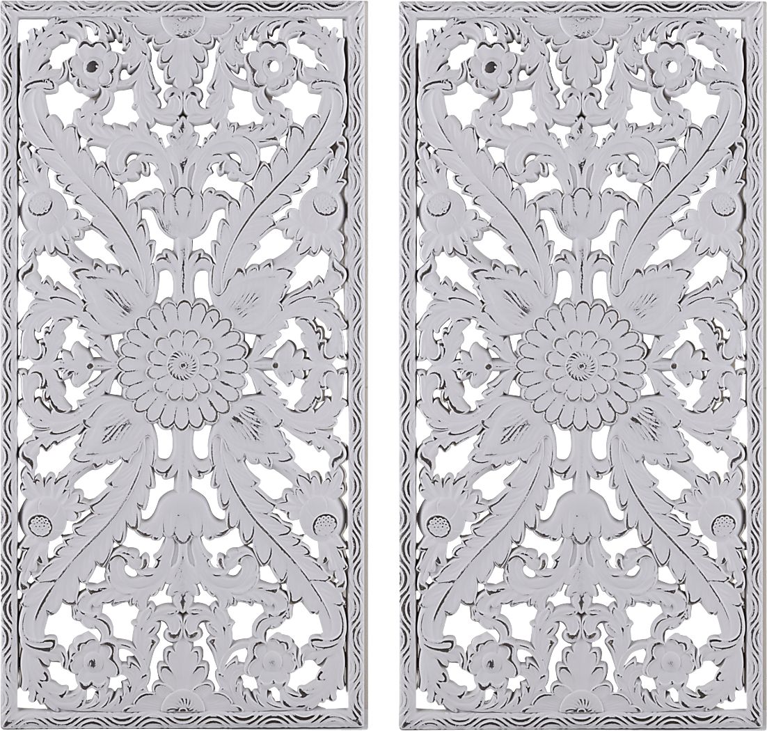 Brightway White Wall Decor, Set of 2