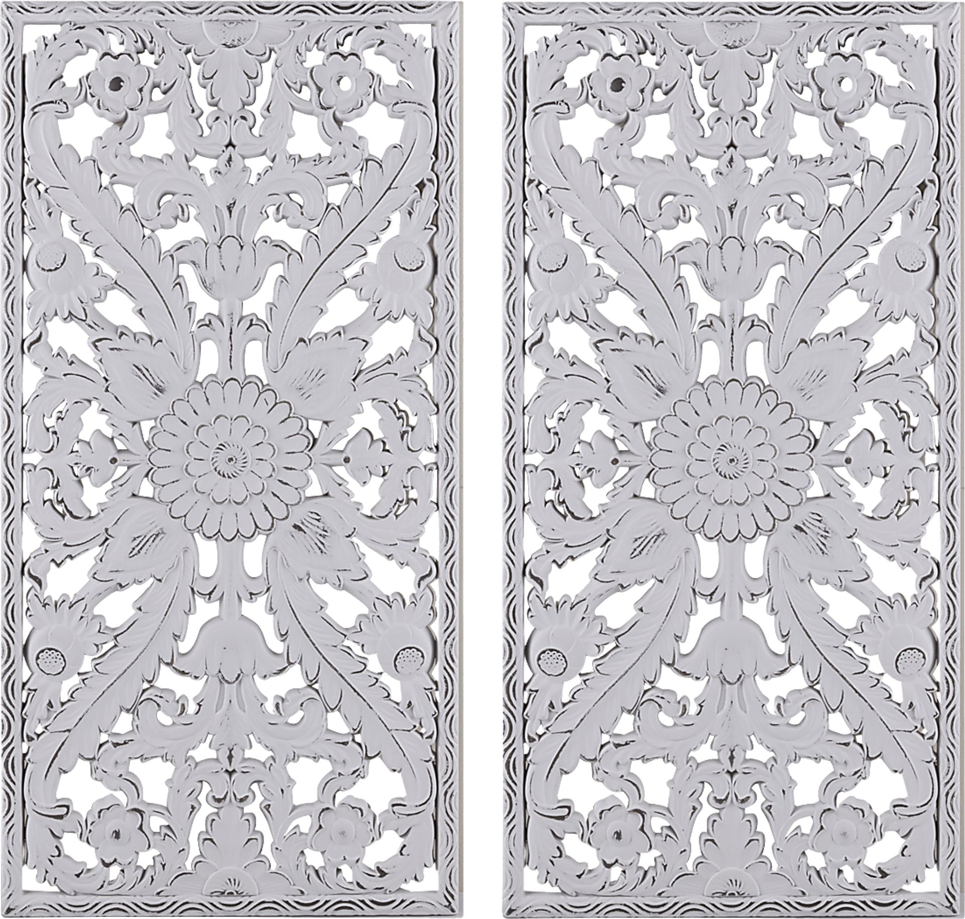 Brightway White Wall Decor, Set of 2 - Image 1